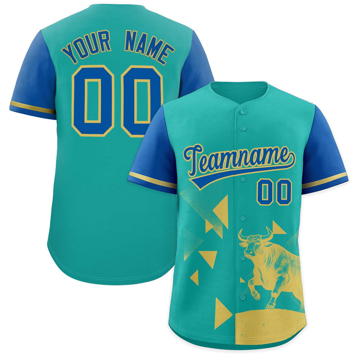 Custom Royal Aqua Raptor Series Raglan Sleeves Urban Style Baseball Jersey |KXKSHOP