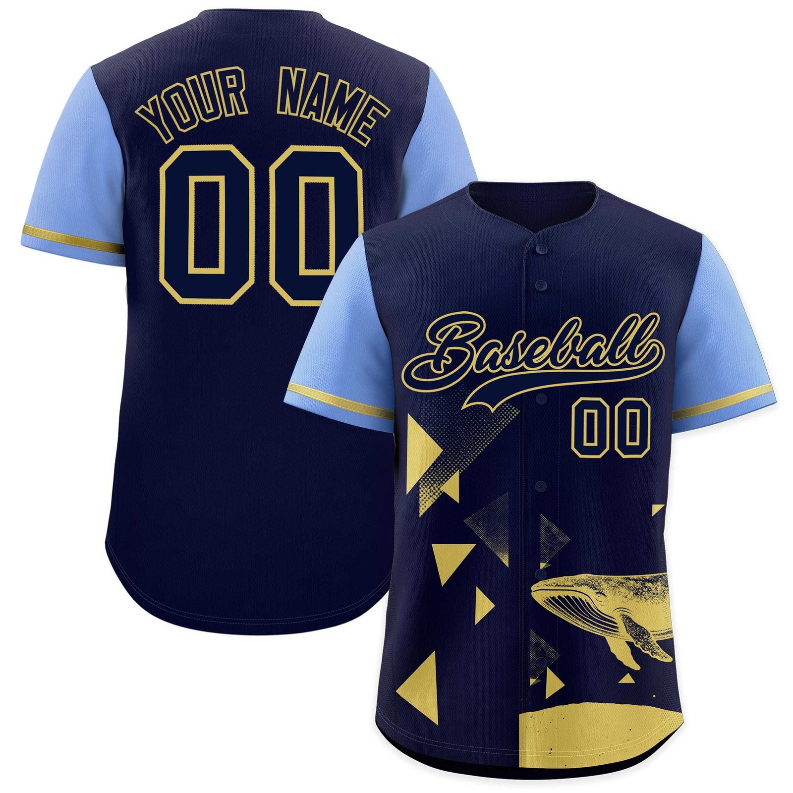 Custom Light Blue Navy Raptor Series Raglan Sleeves Casual Sports Baseball Jersey