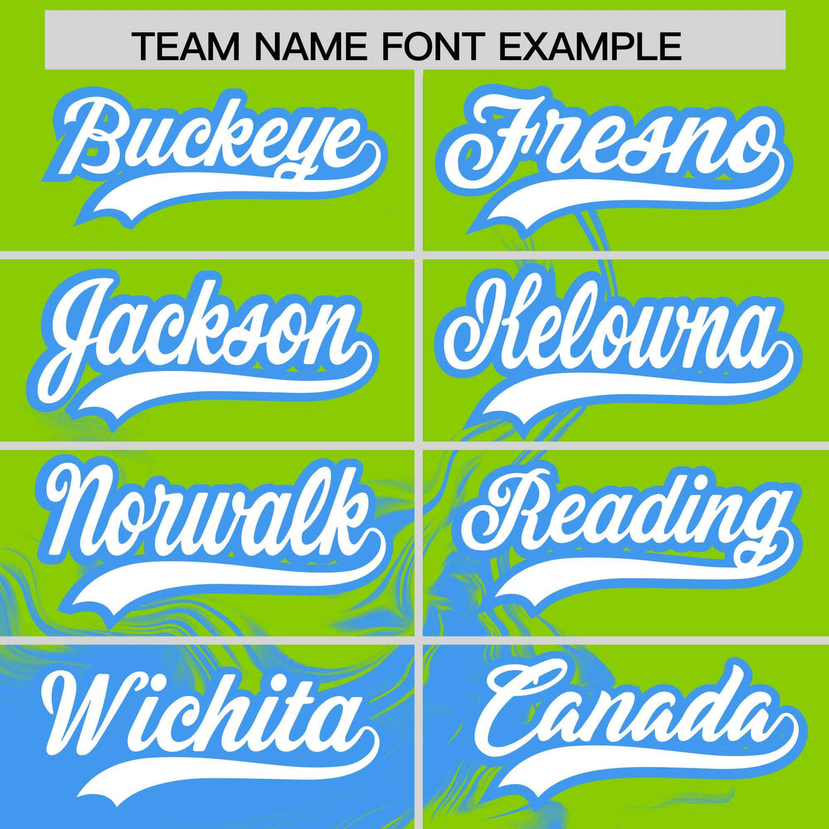 Custom Neon Green Powder Blue Personalized Ink Pattern Authentic Baseball Jersey