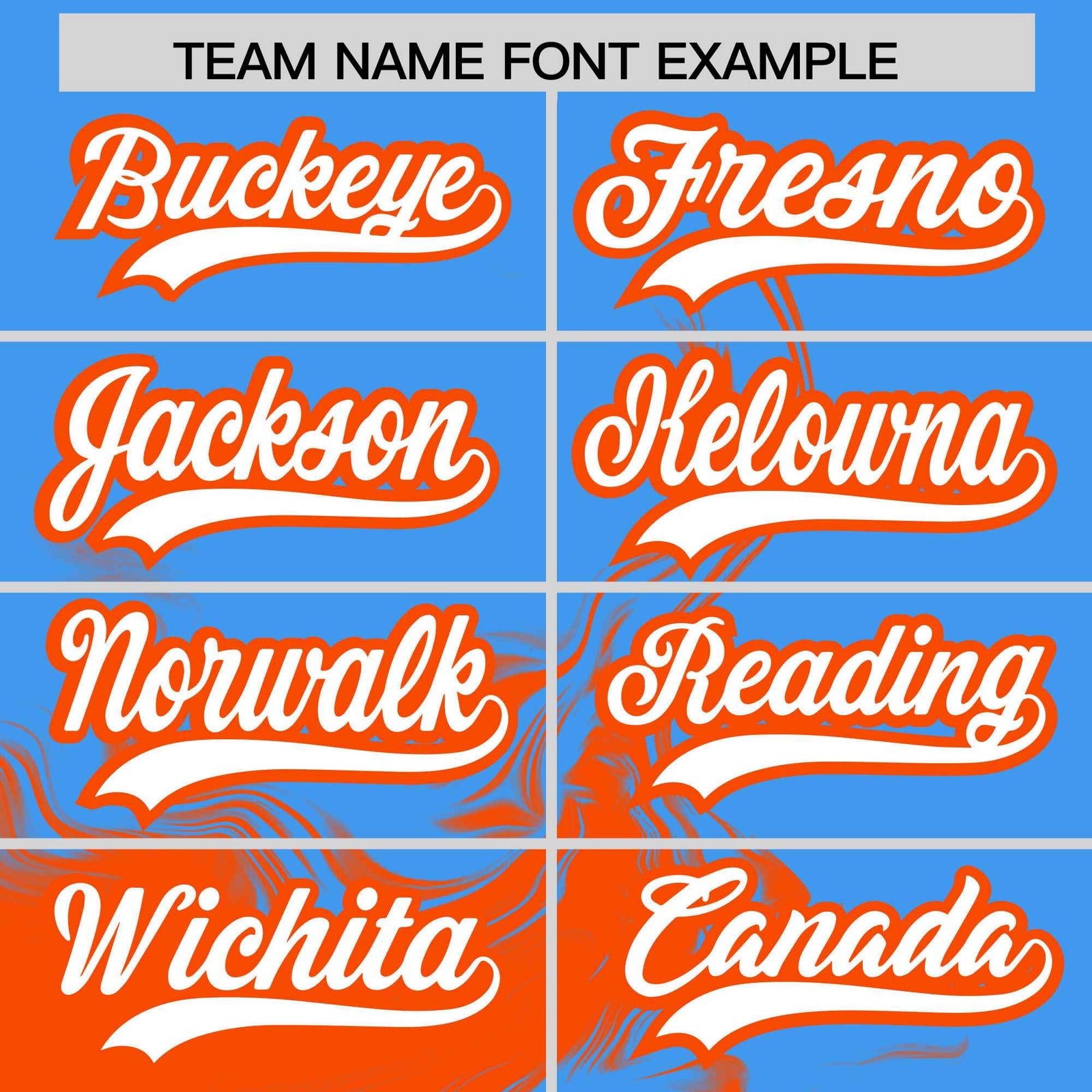 Custom Powder Blue Orange Personalized Ink Pattern Authentic Baseball Jersey