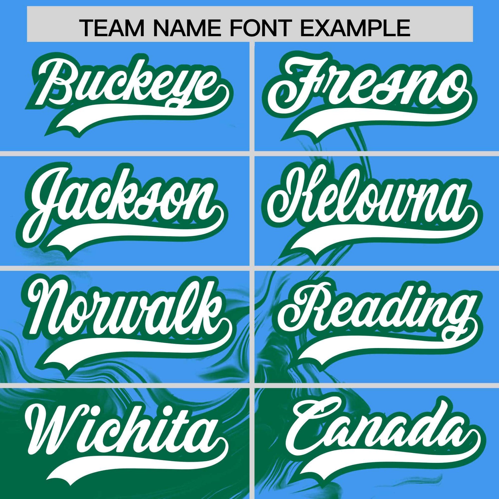 Custom Powder Blue Kelly Green Personalized Ink Pattern Authentic Baseball Jersey