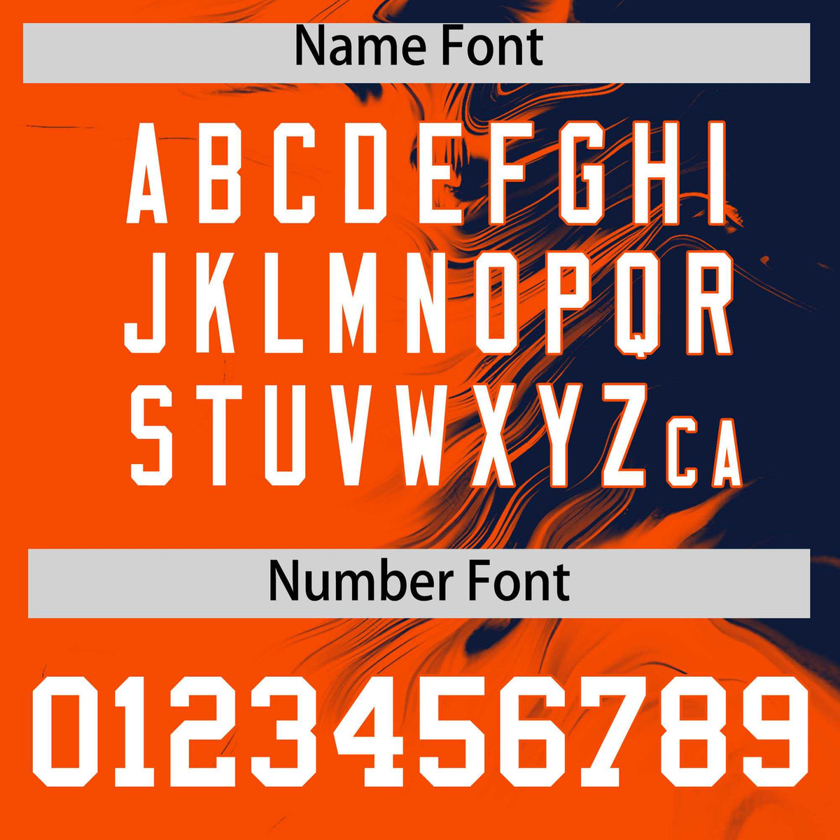 Custom Navy Orange Personalized Ink Pattern Authentic Baseball Jersey