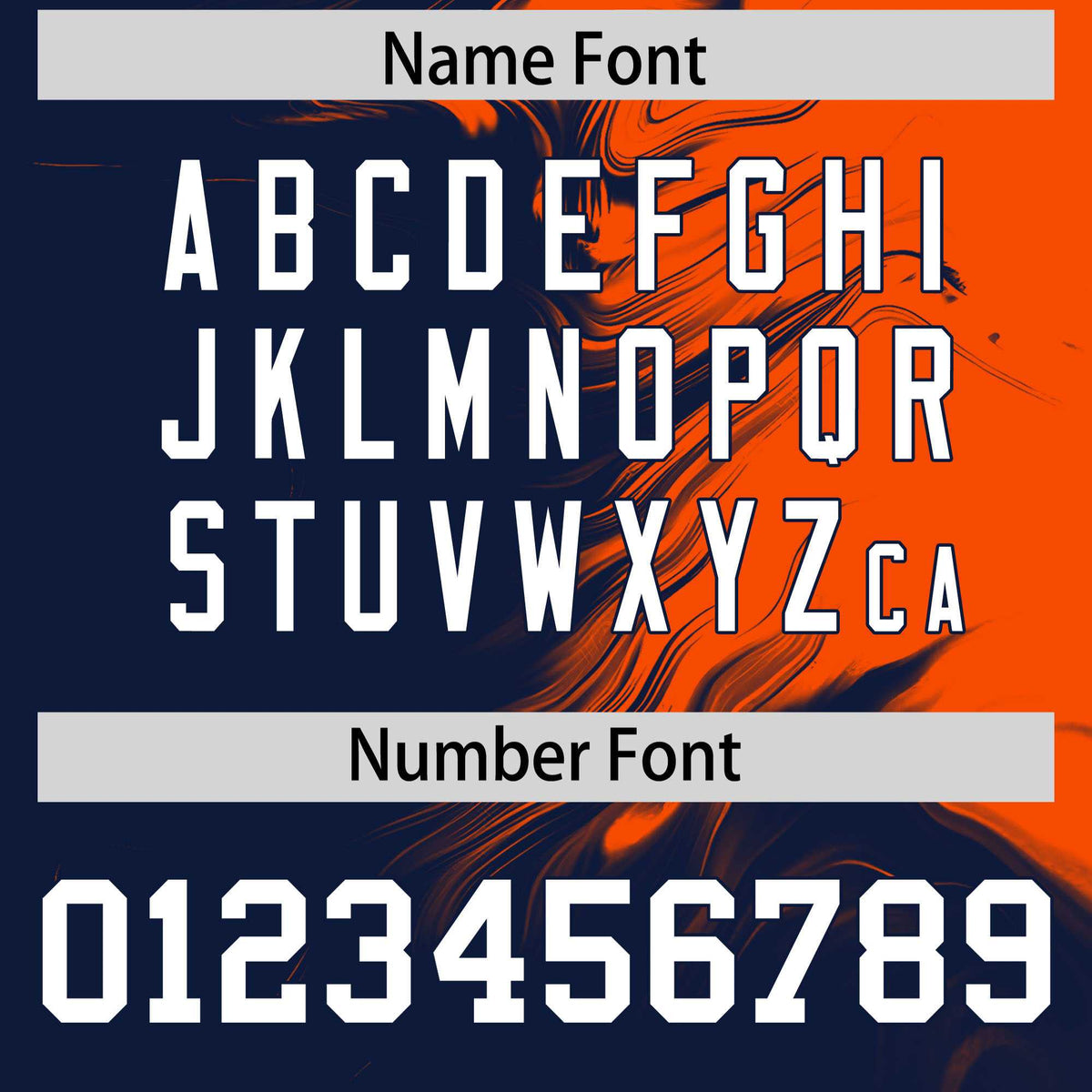 Custom Orange Navy Personalized Ink Pattern Authentic Baseball Jersey