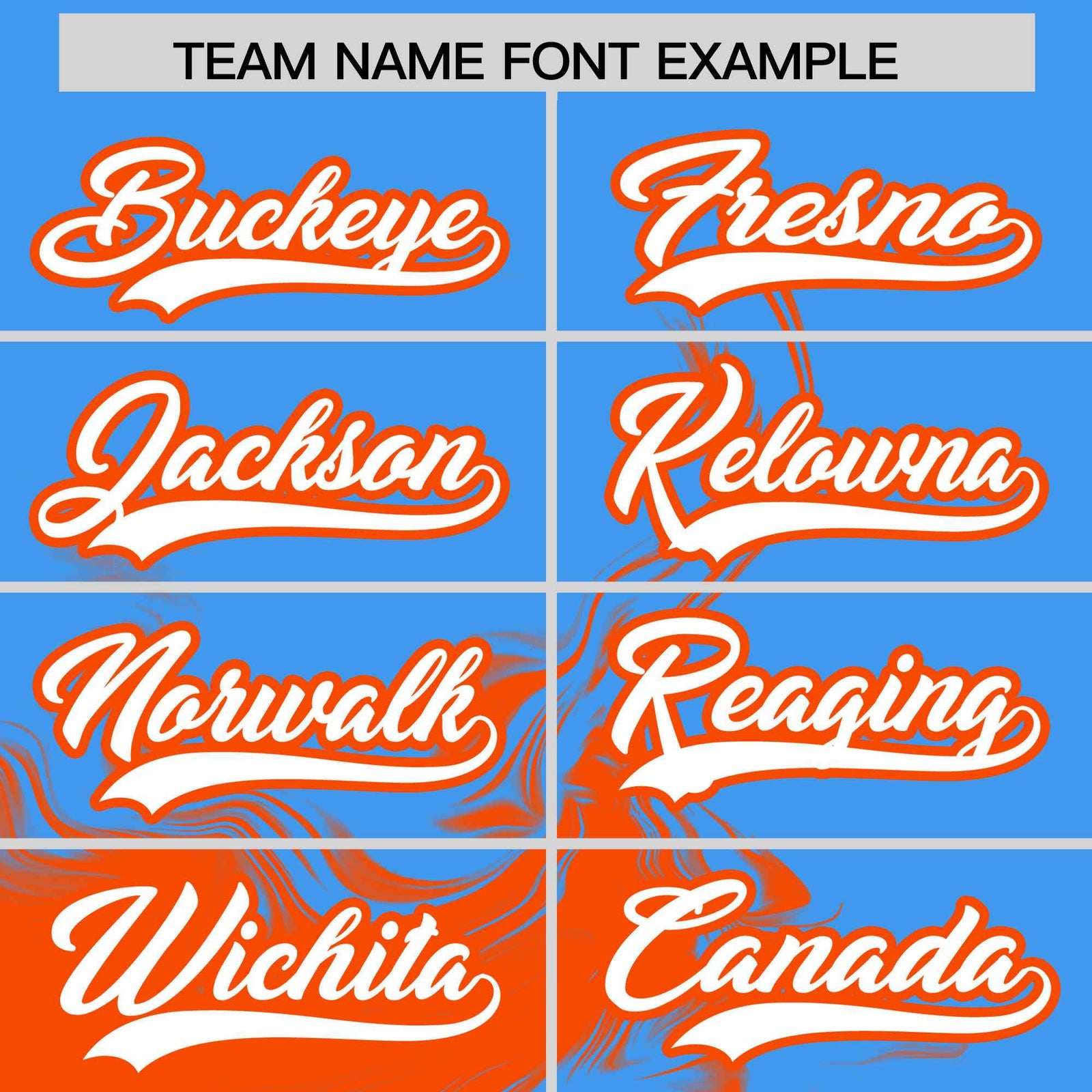 Custom Powder Blue Orange Personalized Ink Pattern Authentic Baseball Jersey