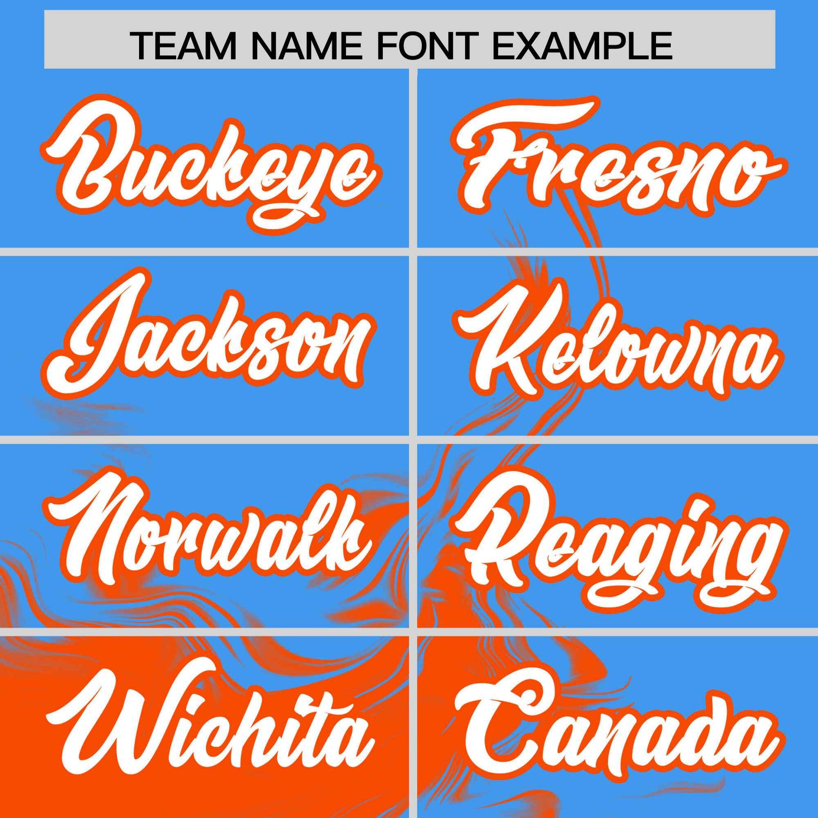 Custom Powder Blue Orange Personalized Ink Pattern Authentic Baseball Jersey