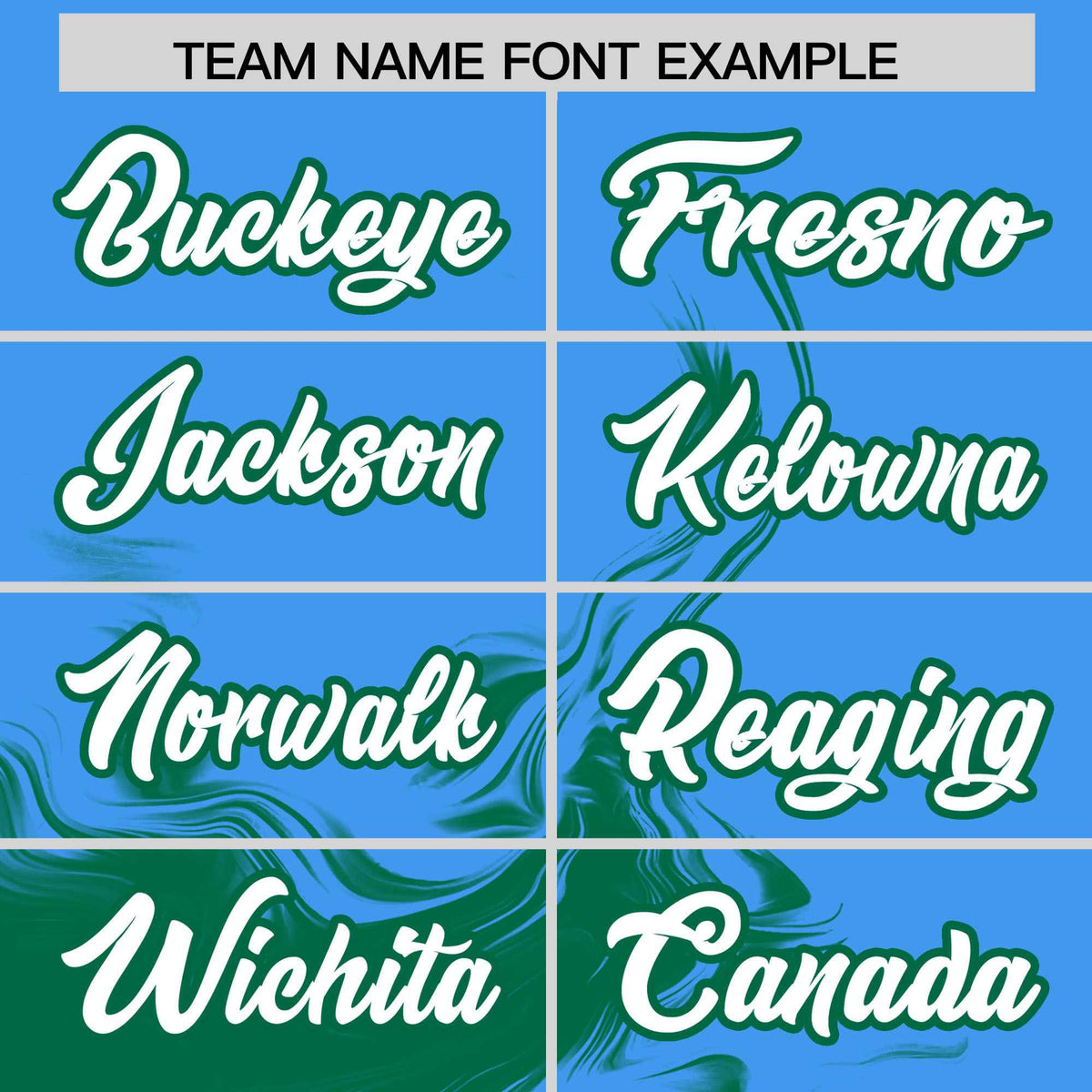 Custom Powder Blue Kelly Green Personalized Ink Pattern Authentic Baseball Jersey