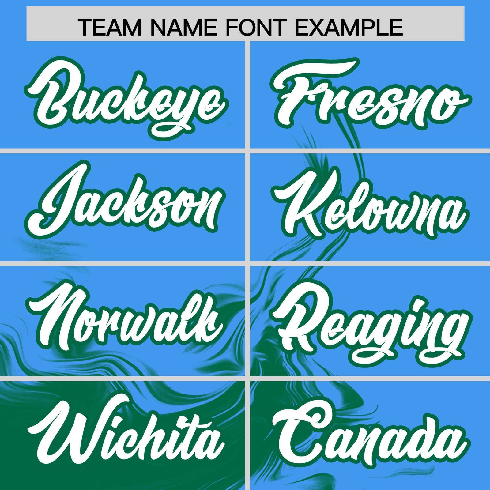 Custom Powder Blue Kelly Green Personalized Ink Pattern Authentic Baseball Jersey