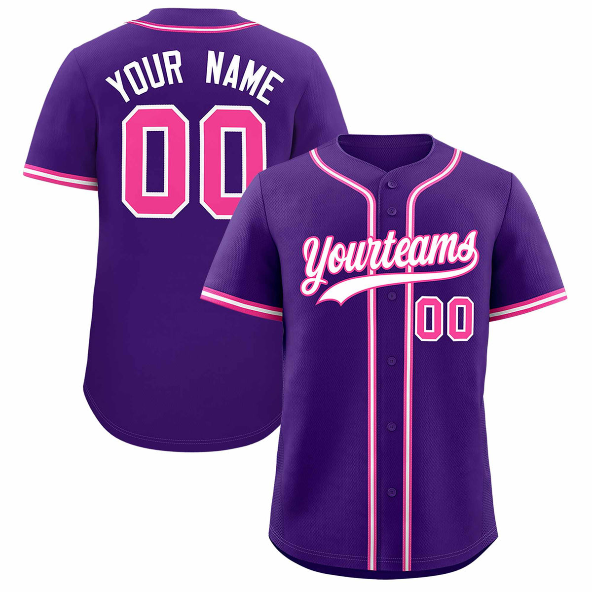 Custom Purple Classic Style Authentic Baseball Jersey