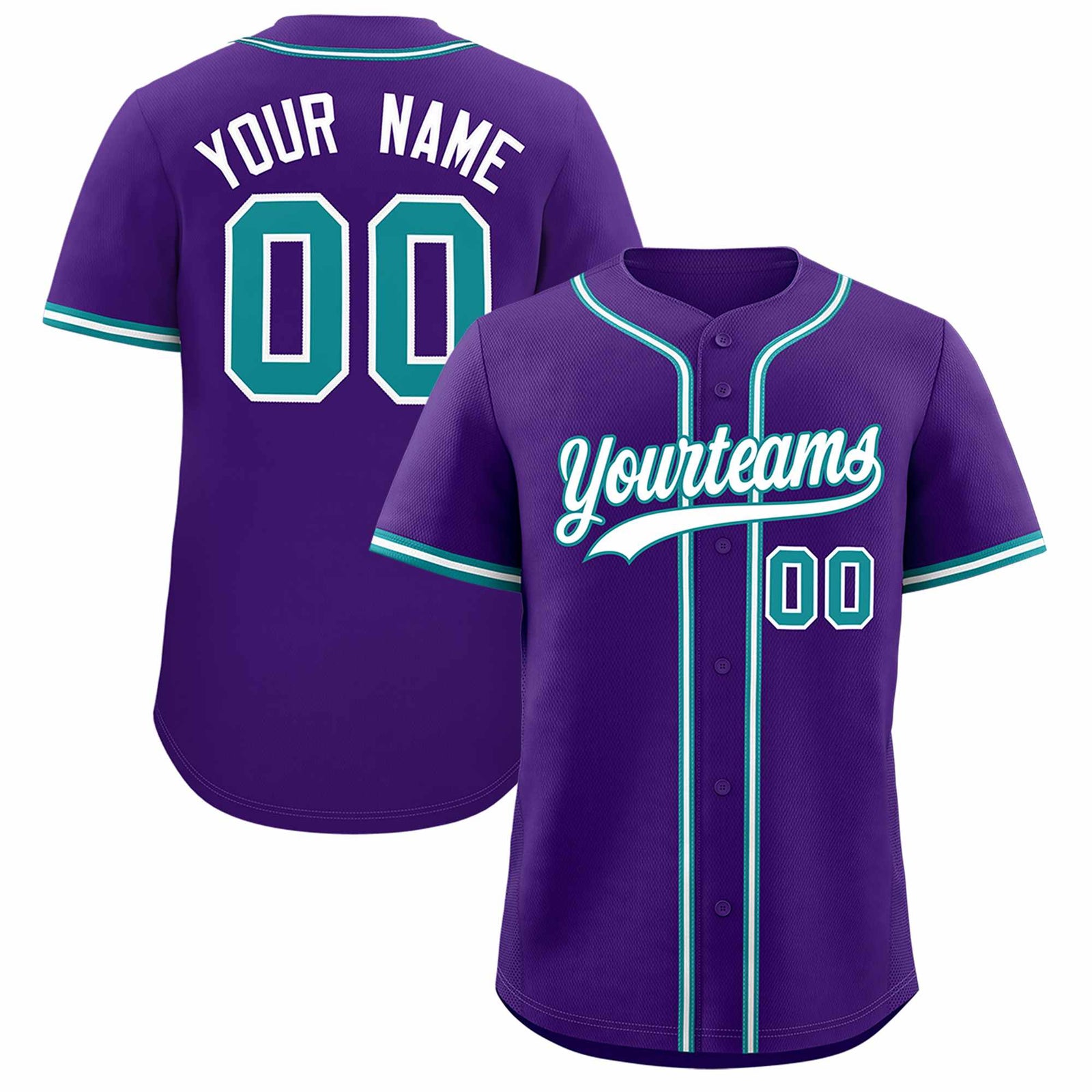 Custom Purple Classic Style Authentic Baseball Jersey