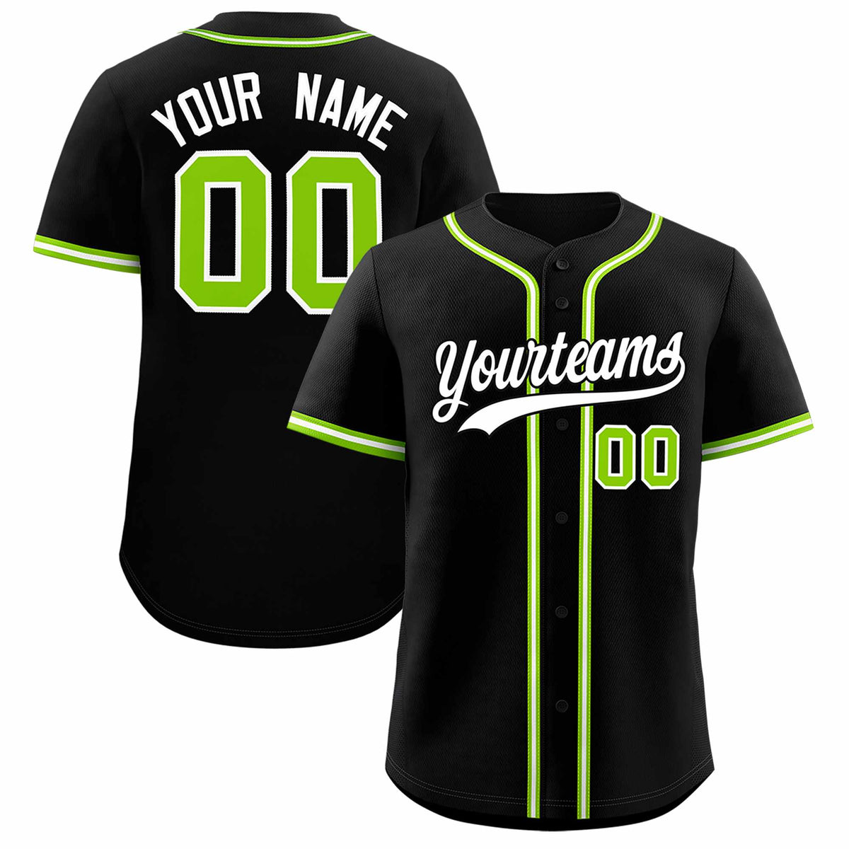 Custom Black Classic Style Authentic Baseball Jersey