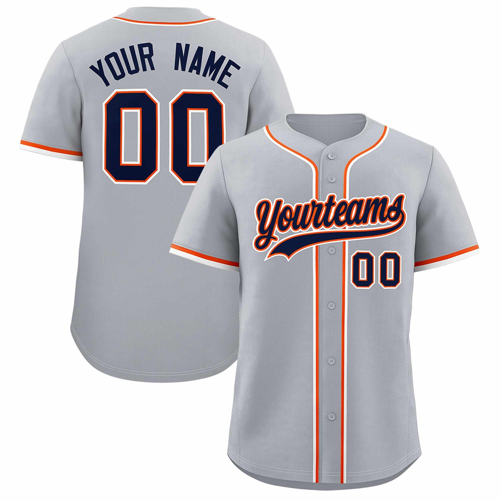 Custom Gray Classic Style Authentic Baseball Jersey
