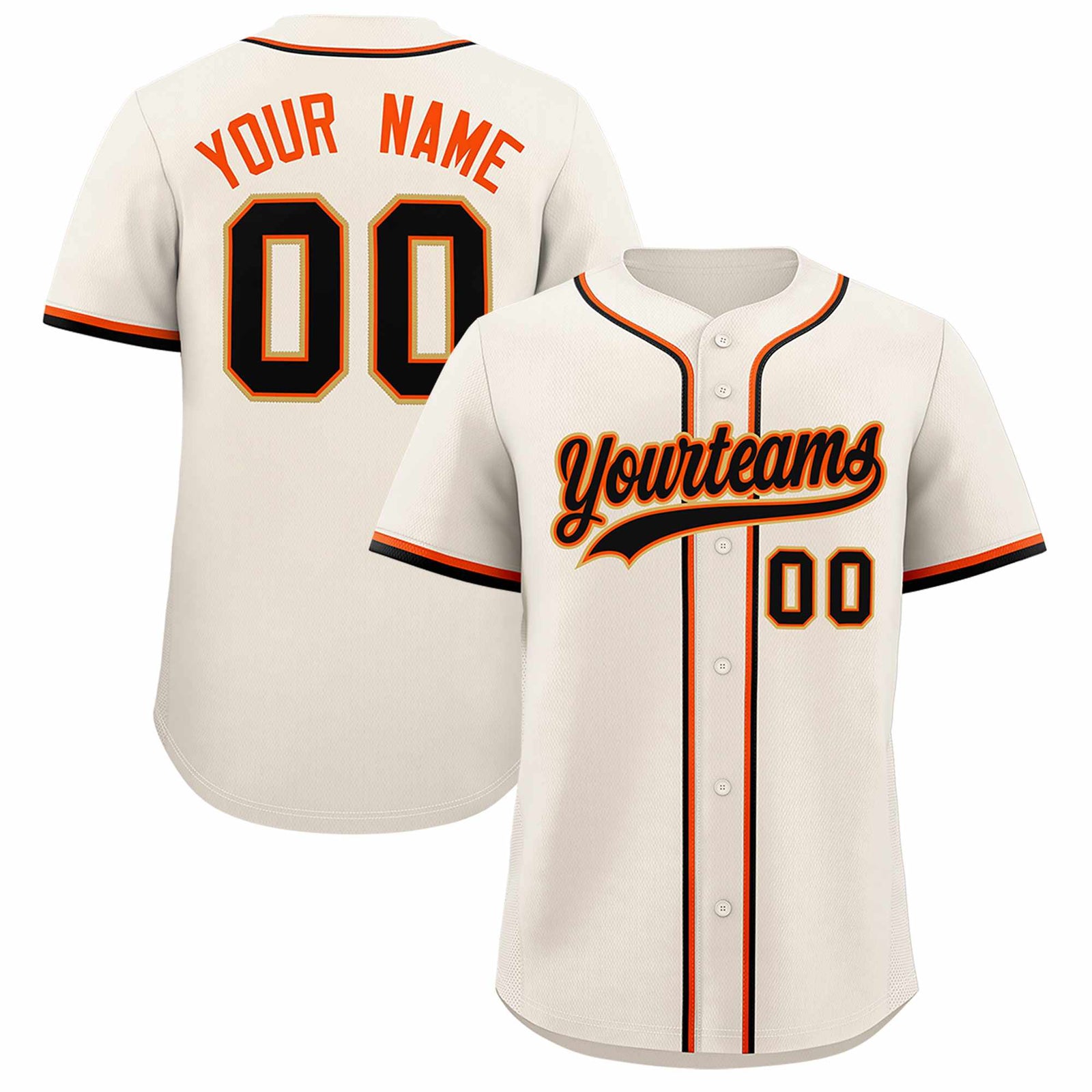 Custom Cream Classic Style Authentic Baseball Jersey