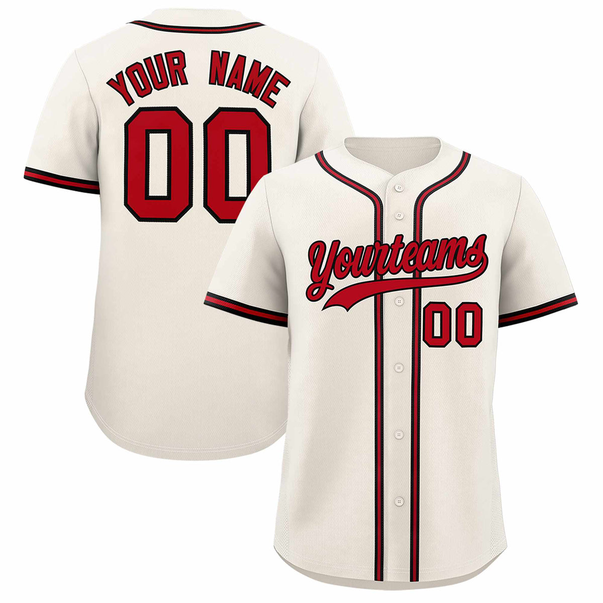 Custom Cream Classic Style Authentic Baseball Jersey
