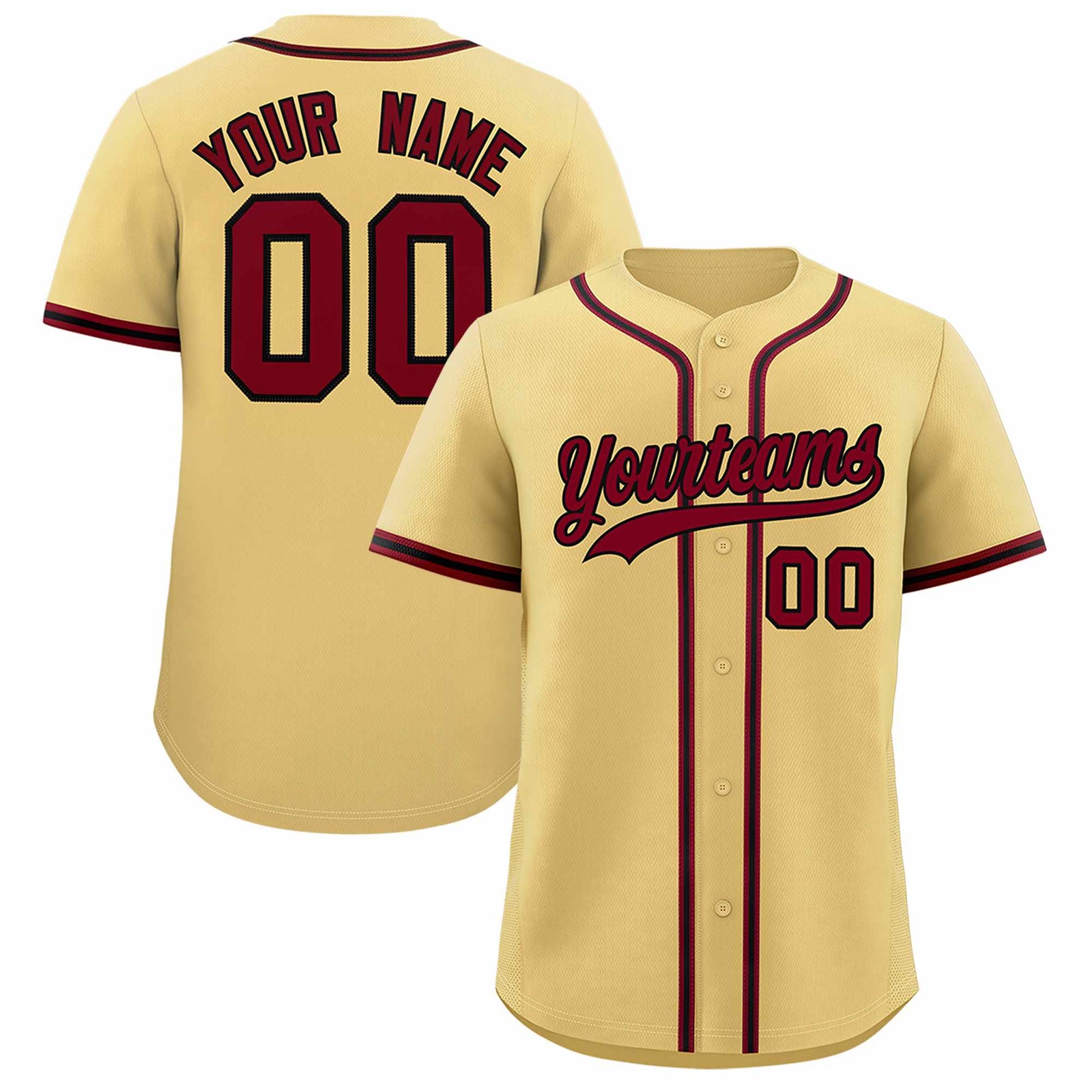 Custom Cream Classic Style Authentic Baseball Jersey