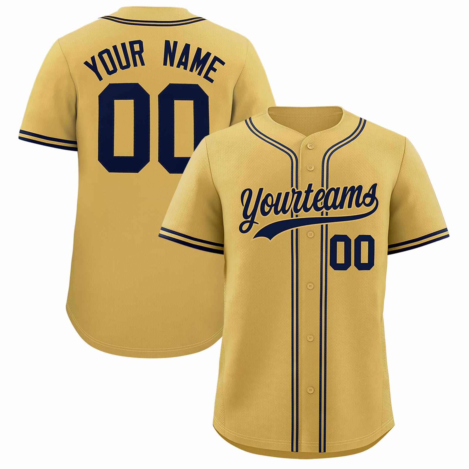 Custom Cream Classic Style Authentic Baseball Jersey