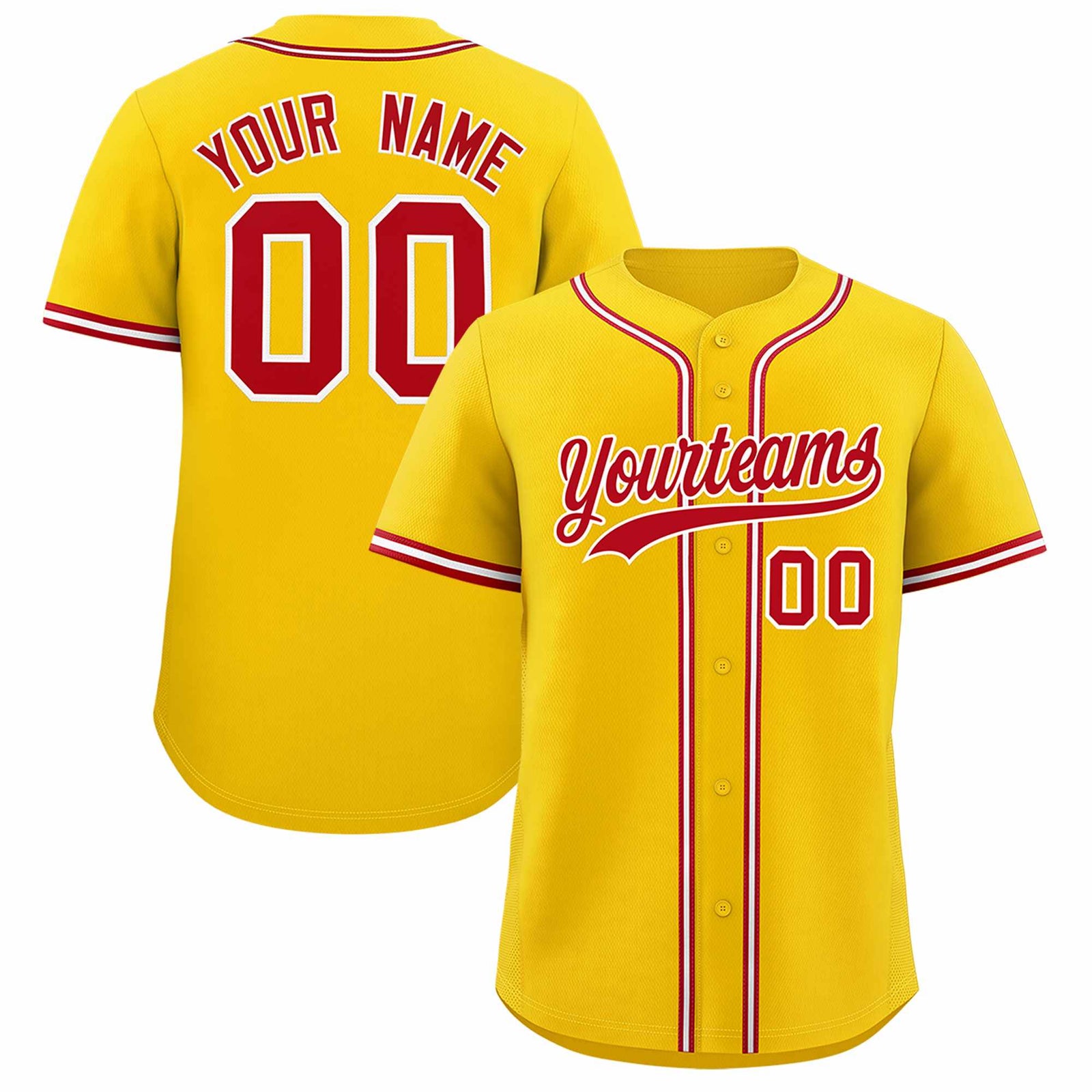 Custom Gold Classic Style Authentic Baseball Jersey