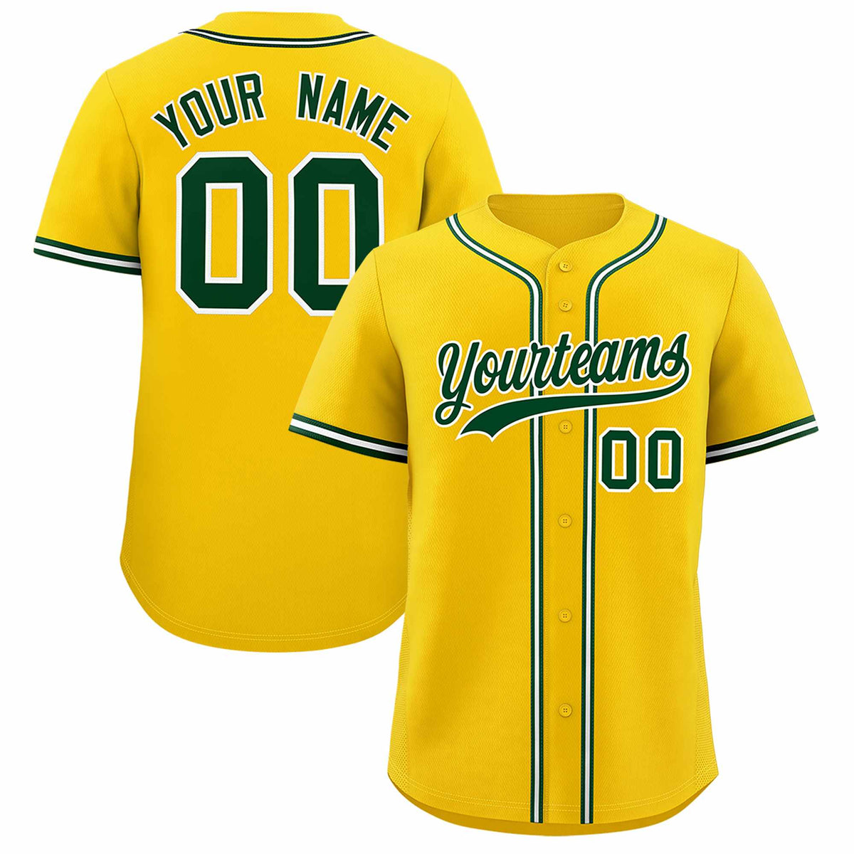 Custom Gold Classic Style Authentic Baseball Jersey