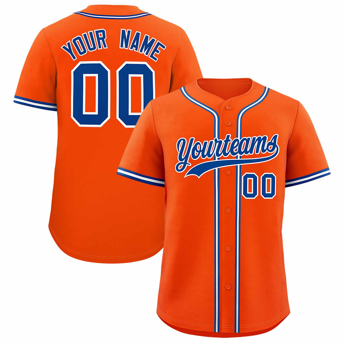 Custom Orange Classic Style Authentic Baseball Jersey
