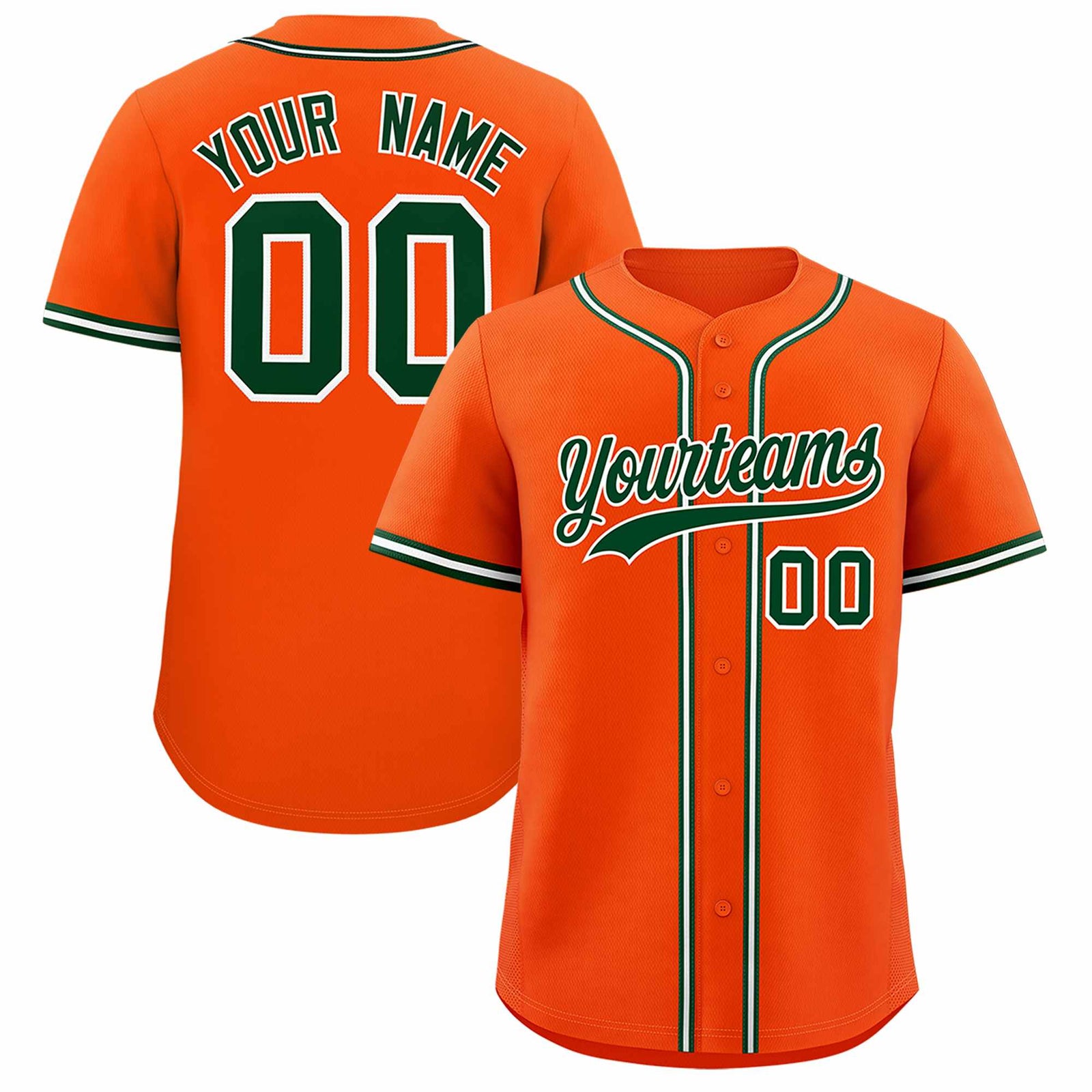 Custom Orange Classic Style Authentic Baseball Jersey