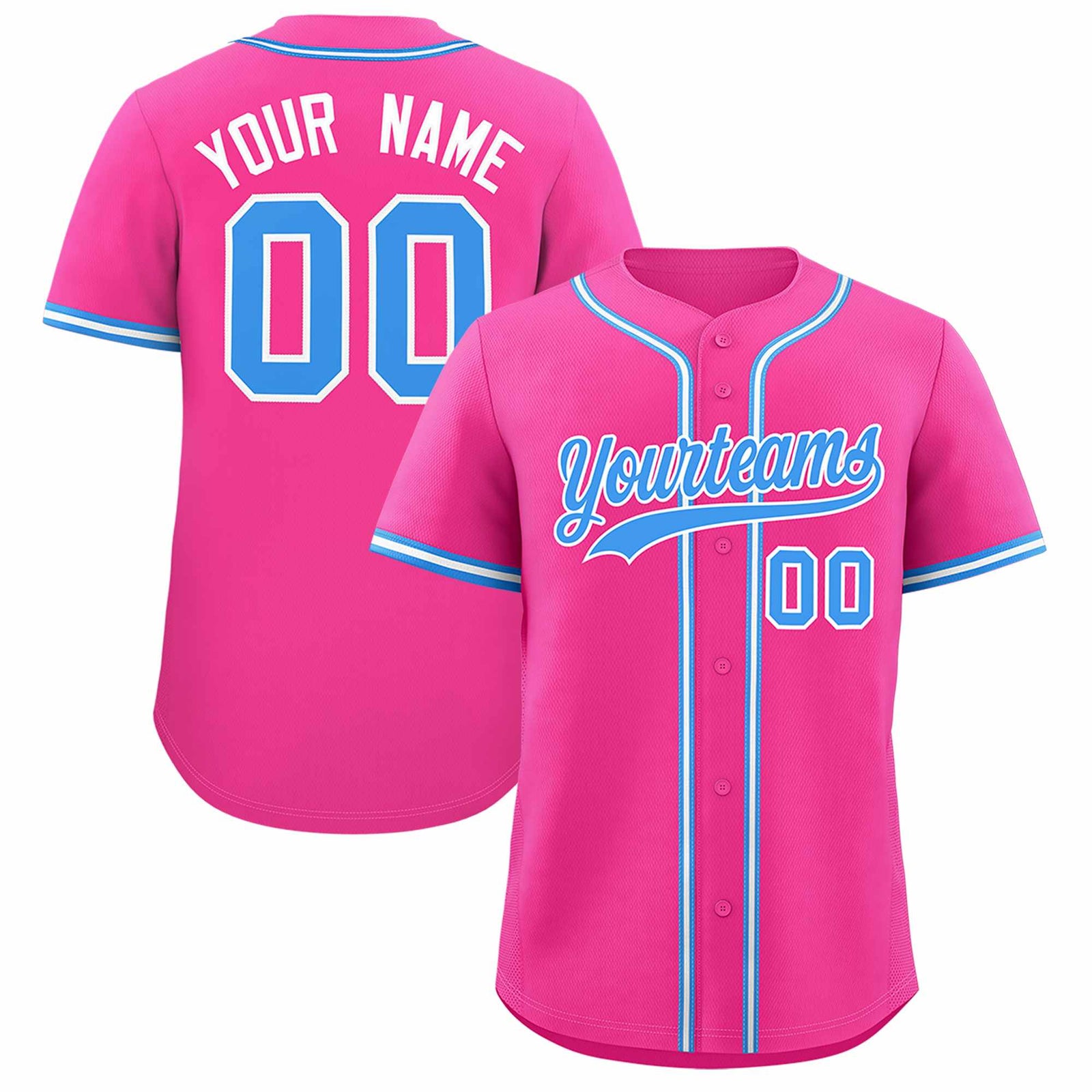 Custom Pink Classic Style Authentic Baseball Jersey