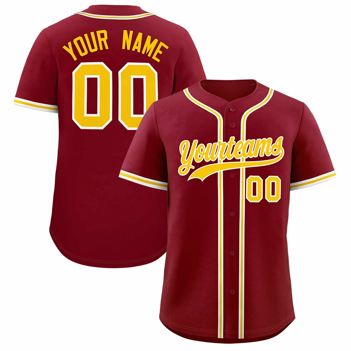 Custom Crimson Classic Style Authentic Baseball Jersey