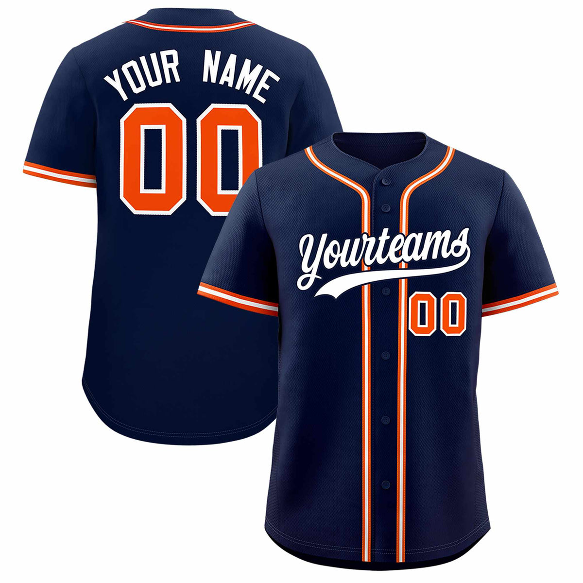 Custom Navy Classic Style Authentic Baseball Jersey
