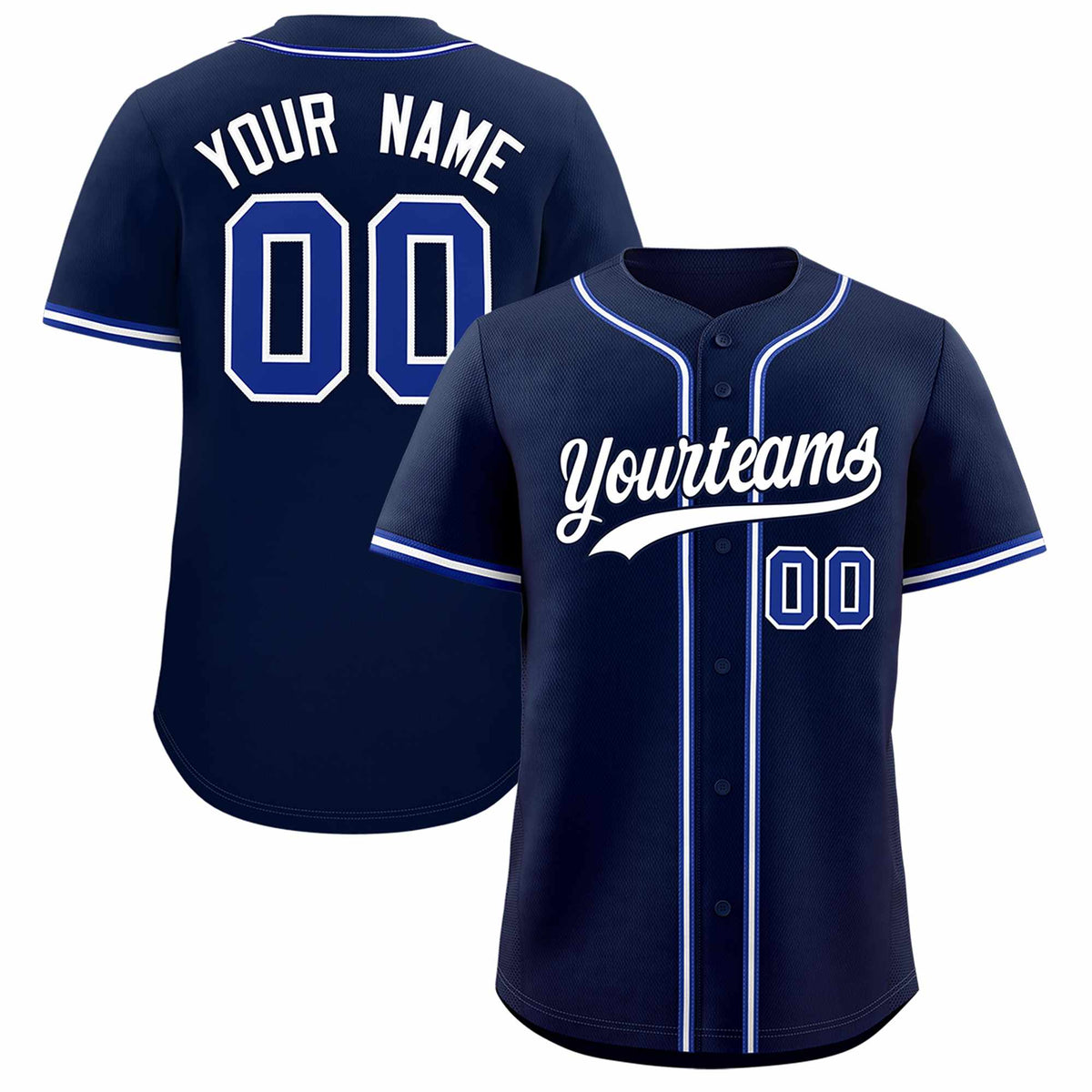 Custom Navy Classic Style Authentic Baseball Jersey