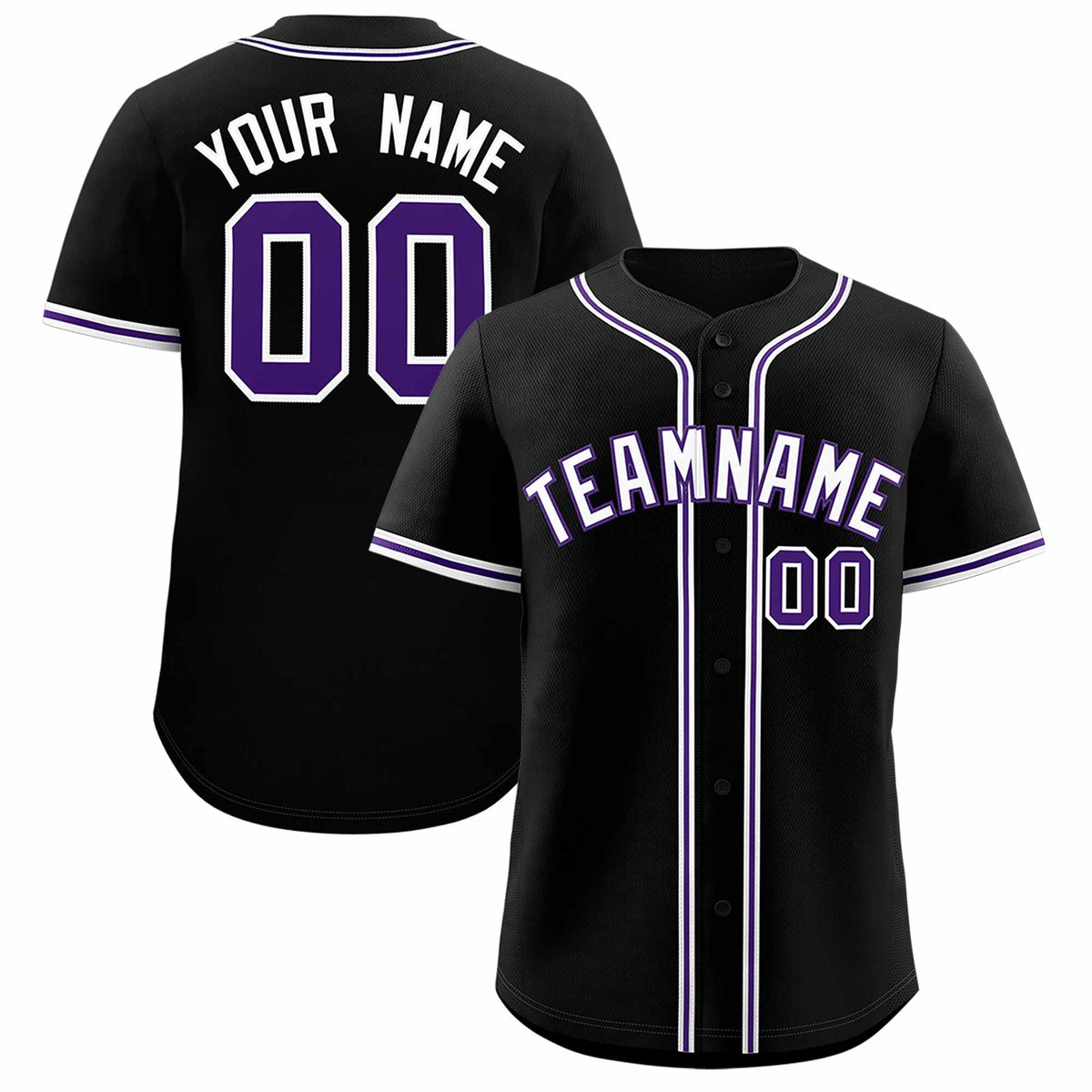 Custom Black Classic Style Authentic Baseball Jersey