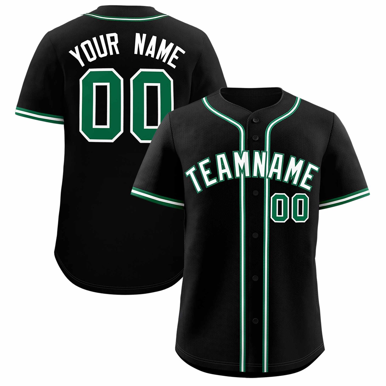 Custom Black Classic Style Authentic Baseball Jersey