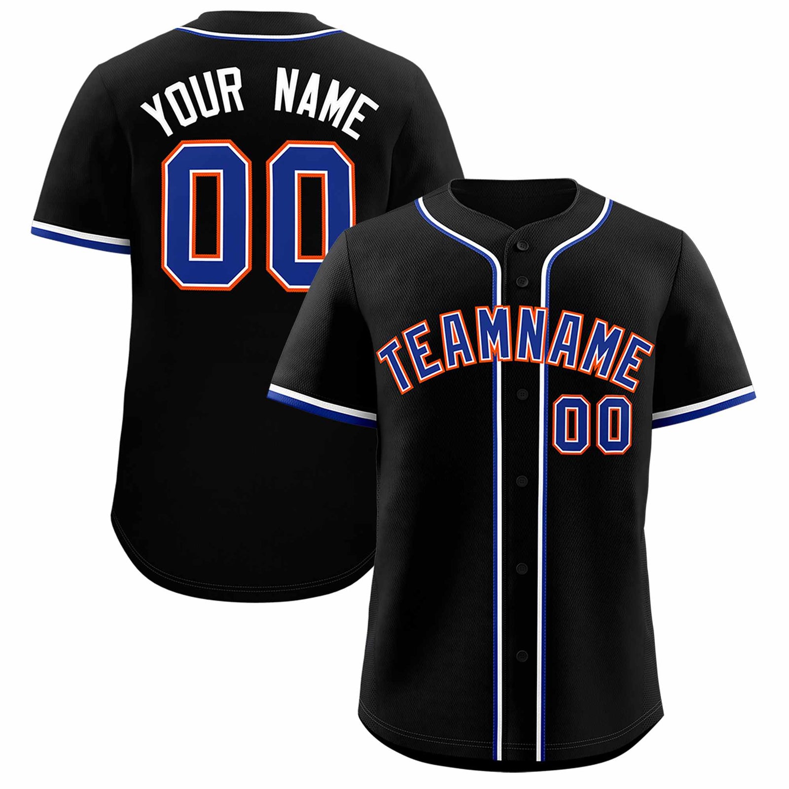 Custom Black Classic Style Authentic Baseball Jersey