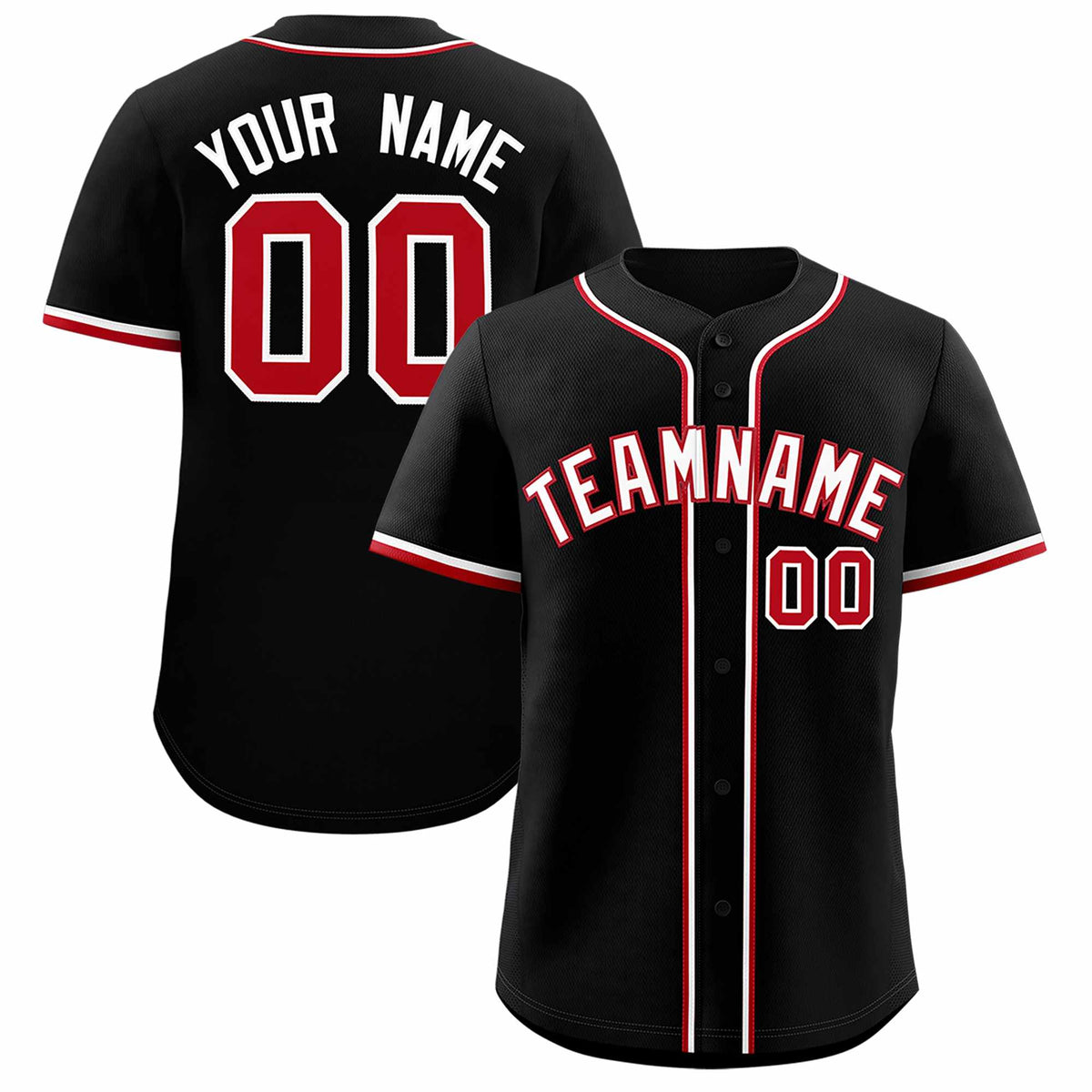 Custom Black Classic Style Authentic Baseball Jersey