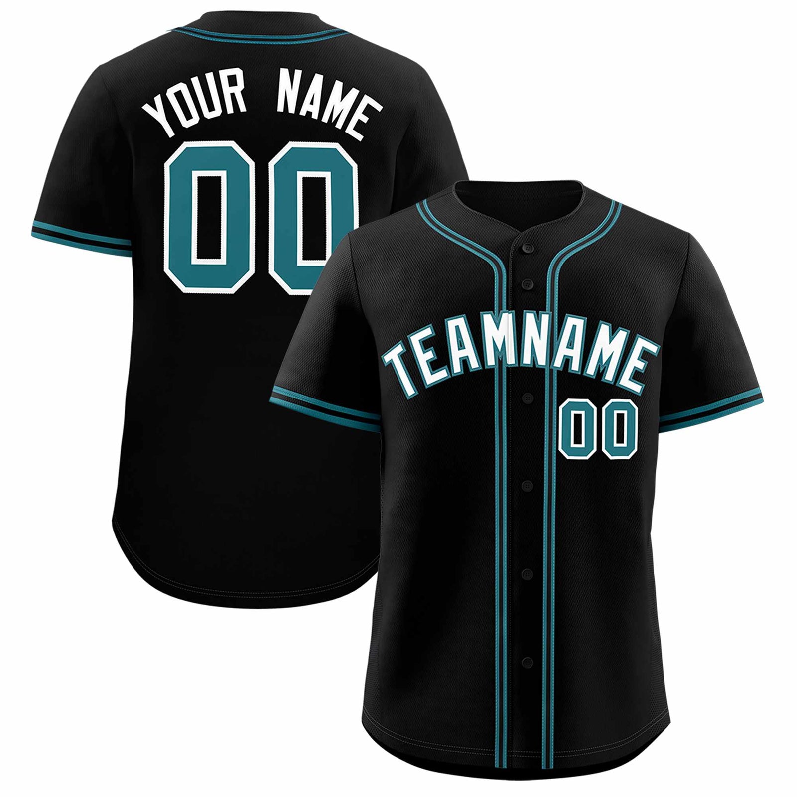 Custom Black Classic Style Authentic Baseball Jersey