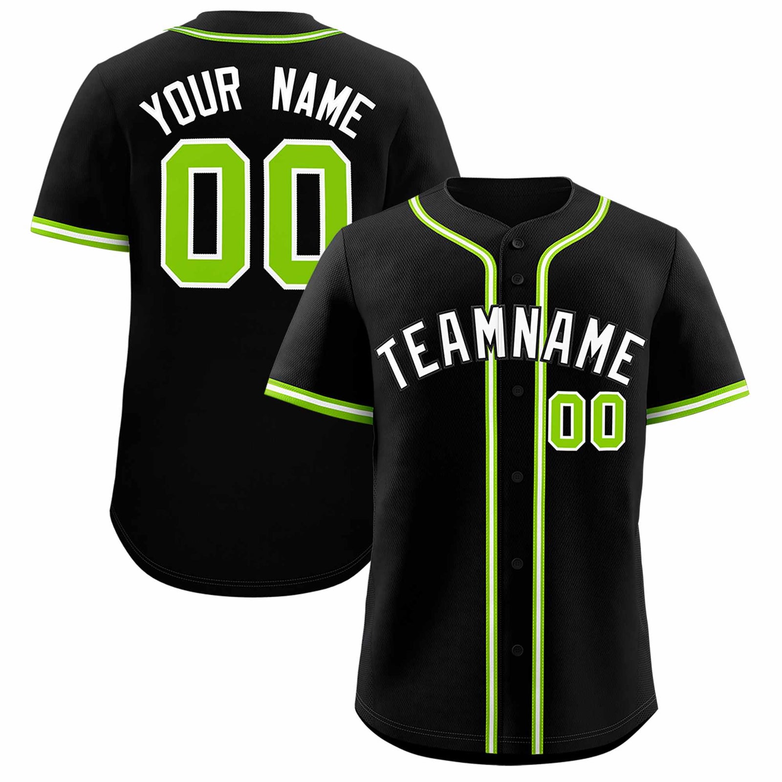 Custom Black Classic Style Authentic Baseball Jersey