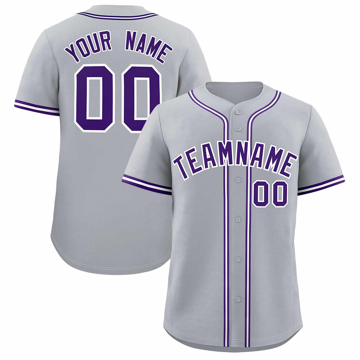 Custom Gray Classic Style Authentic Baseball Jersey