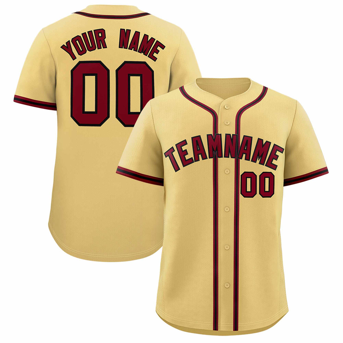 Custom Cream Classic Style Authentic Baseball Jersey
