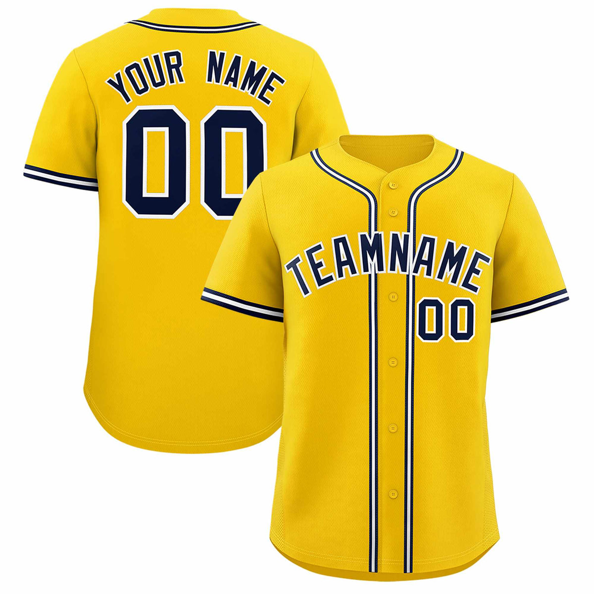 Custom Gold Classic Style Authentic Baseball Jersey