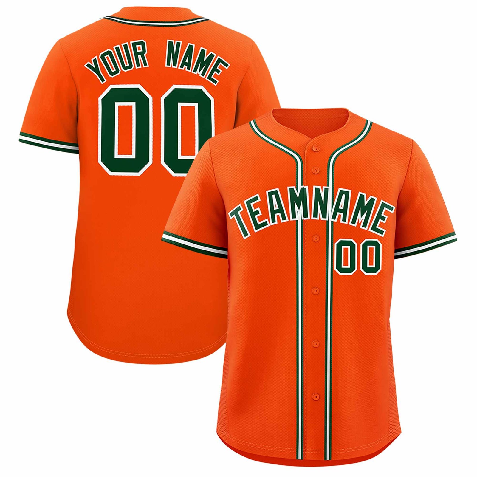 Custom Orange Classic Style Authentic Baseball Jersey