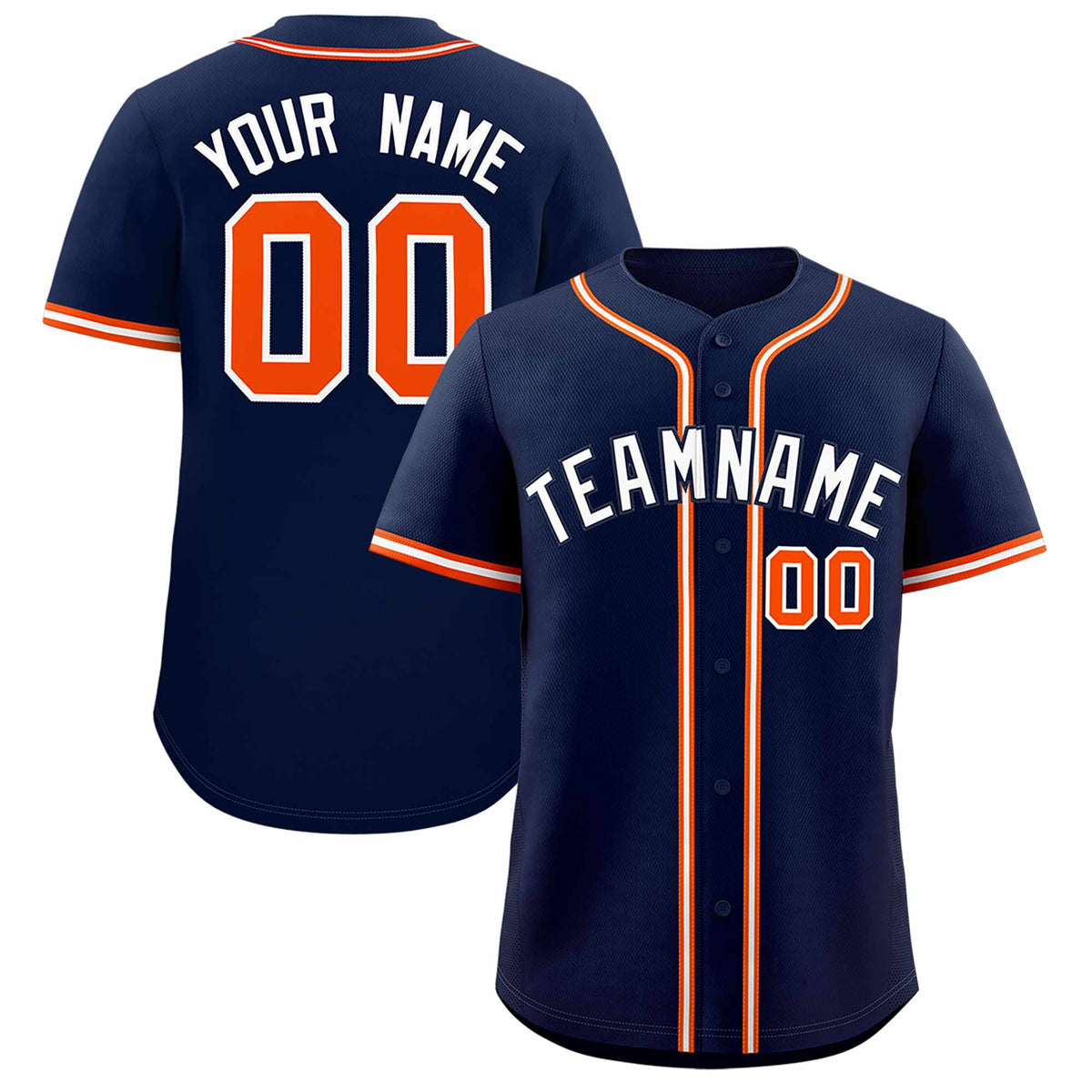 Custom Navy Classic Style Authentic Baseball Jersey