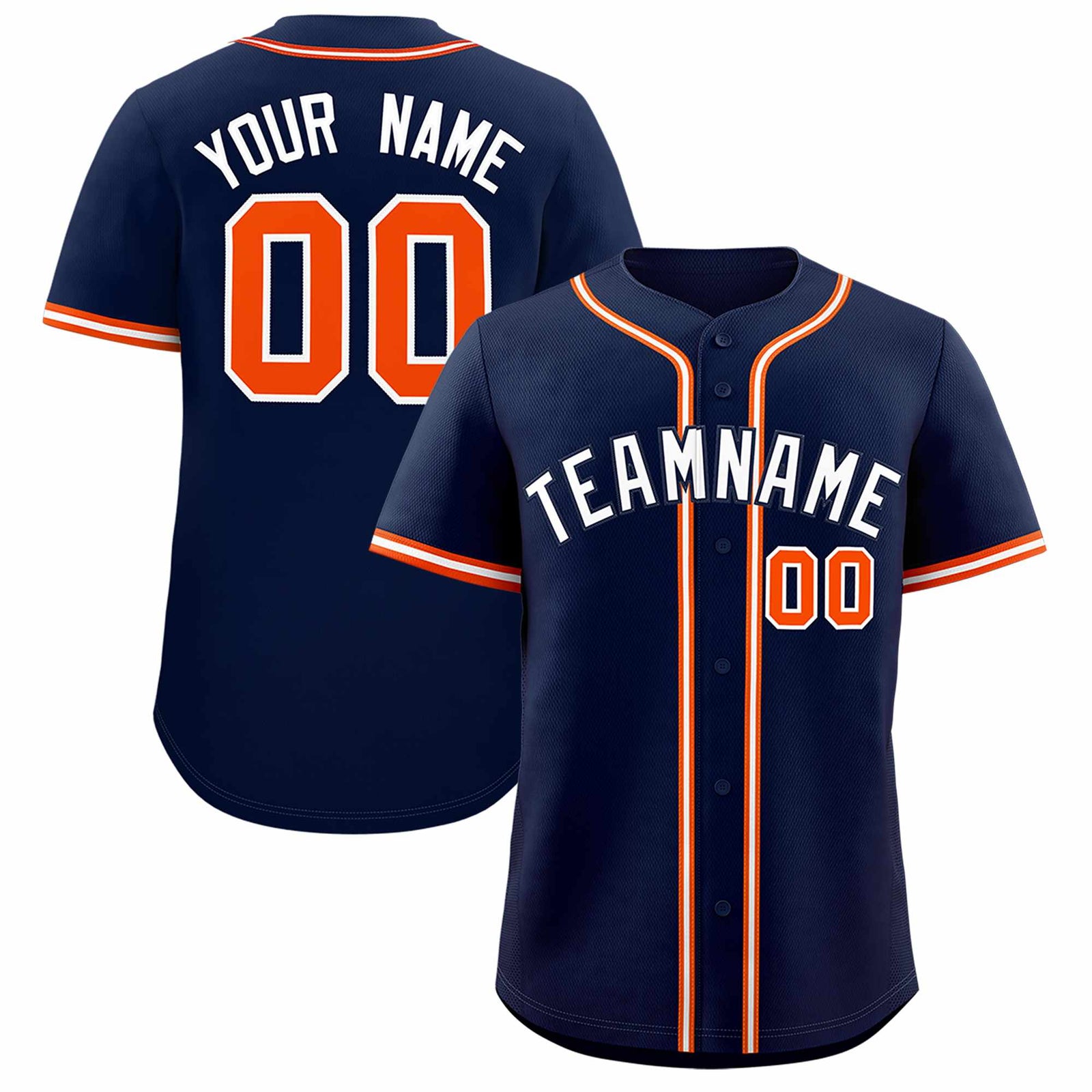 Custom Navy Classic Style Authentic Baseball Jersey