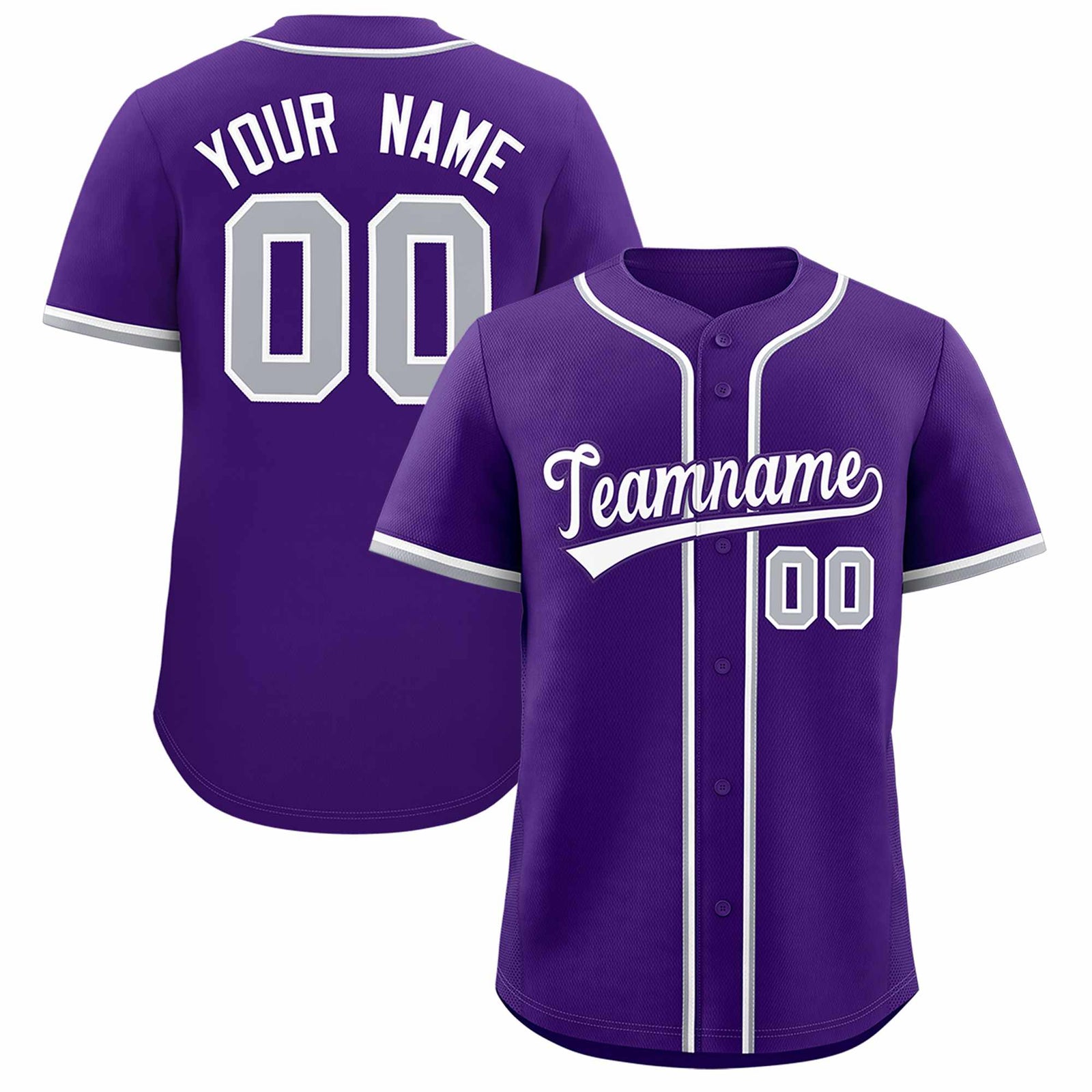Custom Purple Classic Style Authentic Baseball Jersey