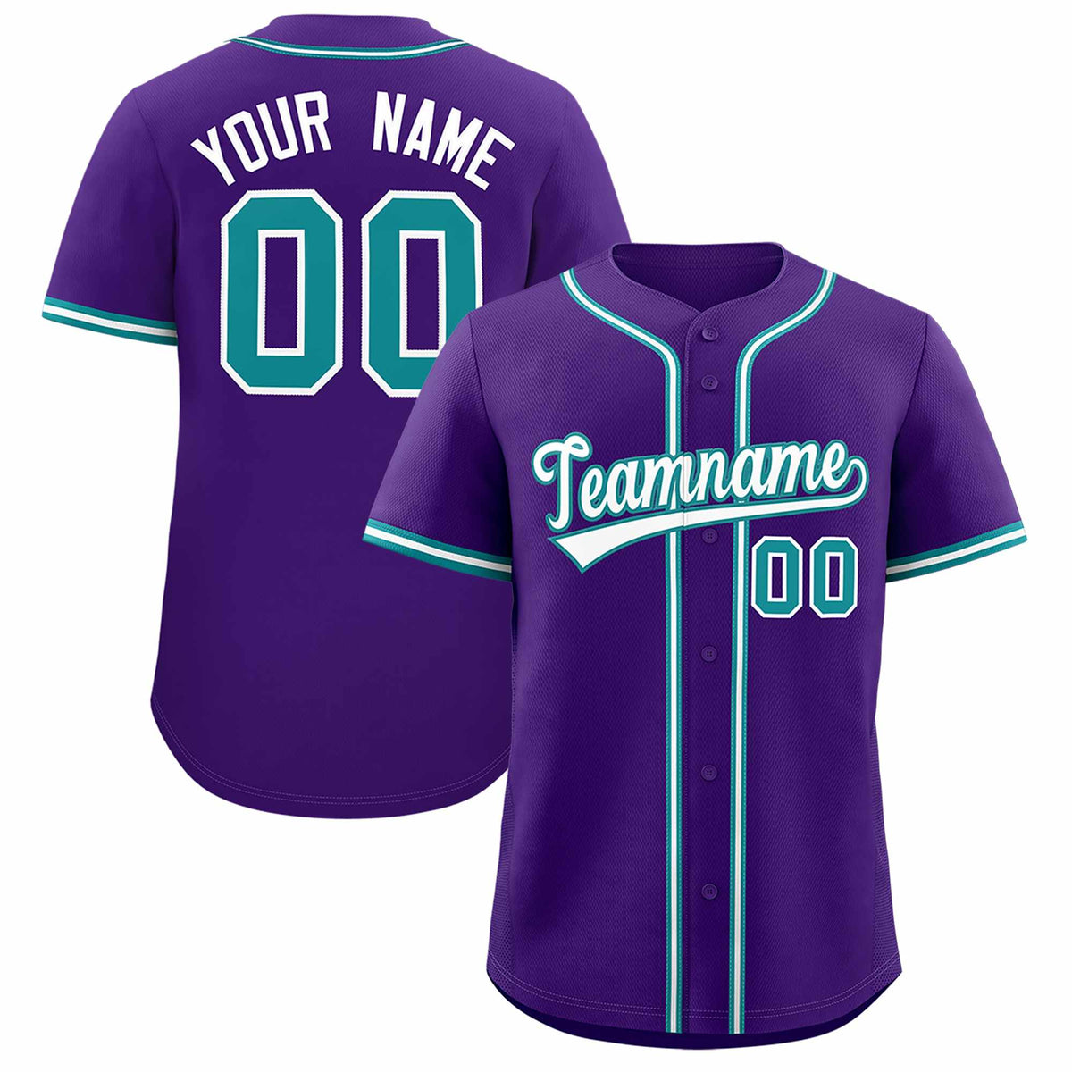 Custom Purple Classic Style Authentic Baseball Jersey
