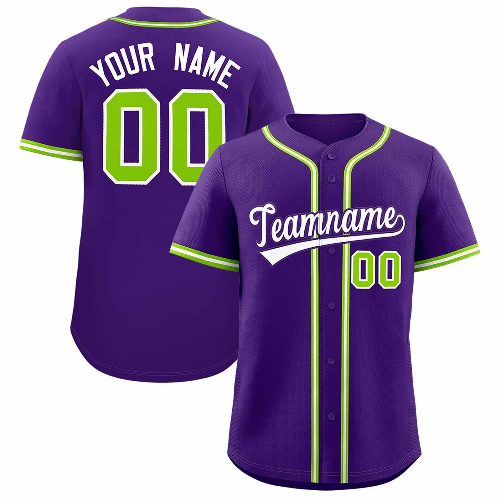 Custom Purple Classic Style Authentic Baseball Jersey