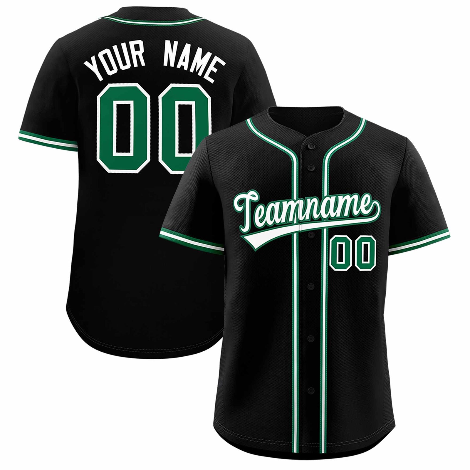 Custom Black Classic Style Authentic Baseball Jersey