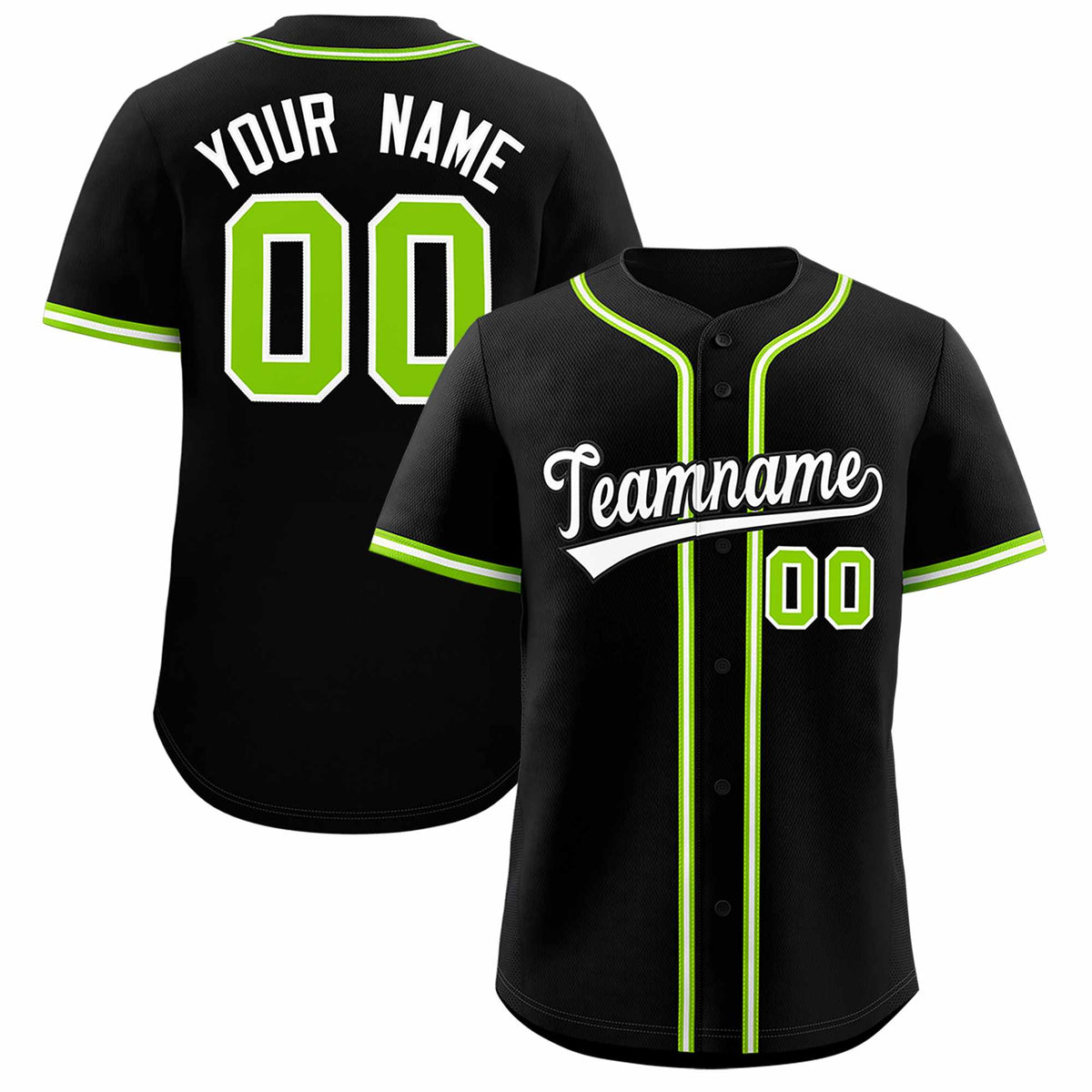 Custom Black Classic Style Authentic Baseball Jersey