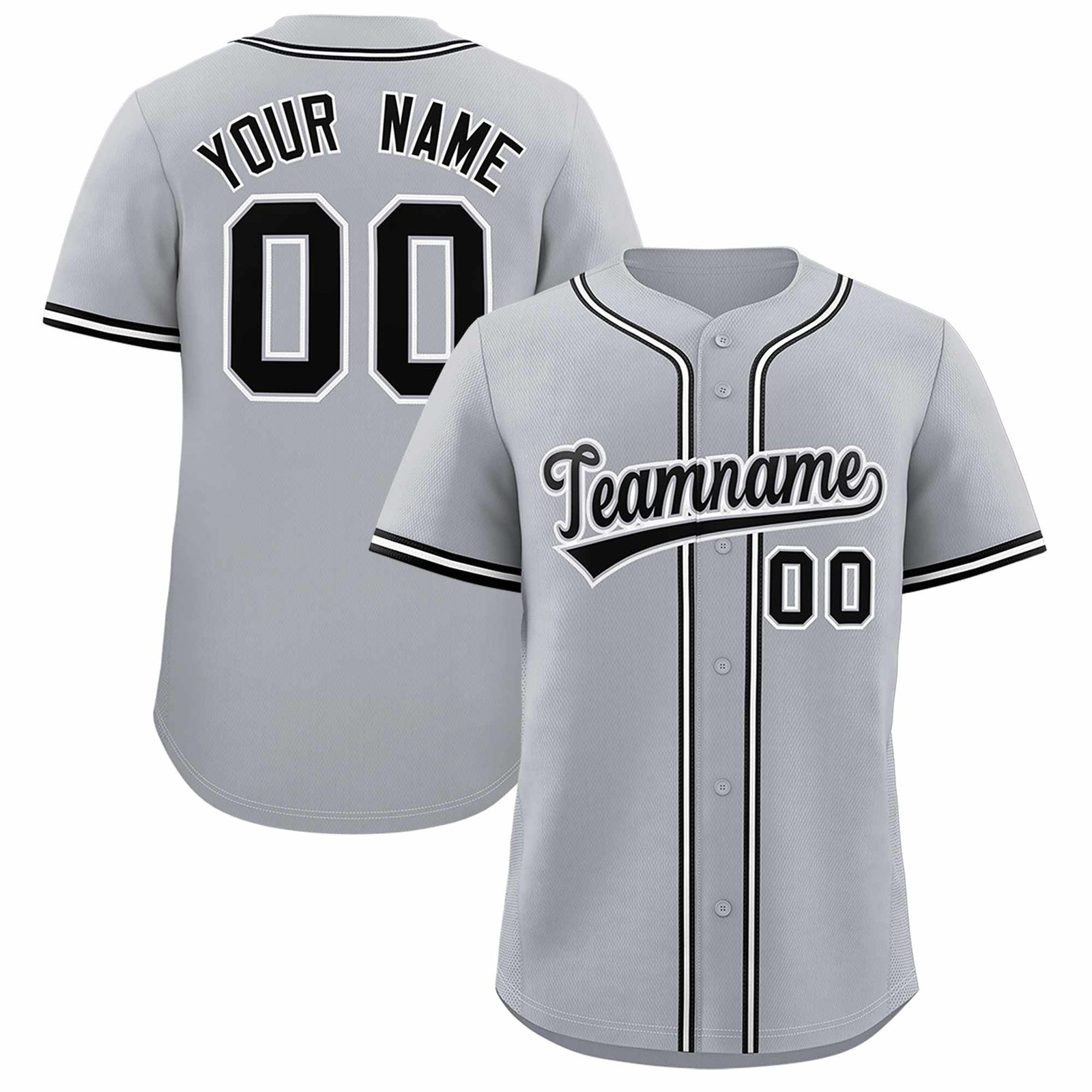 Custom Gray Classic Style Authentic Baseball Jersey