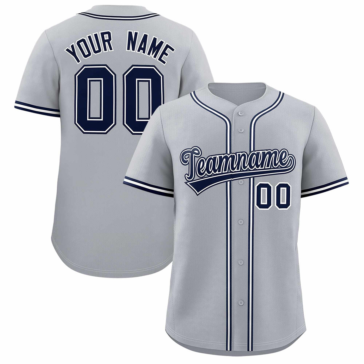 Custom Gray Classic Style Authentic Baseball Jersey