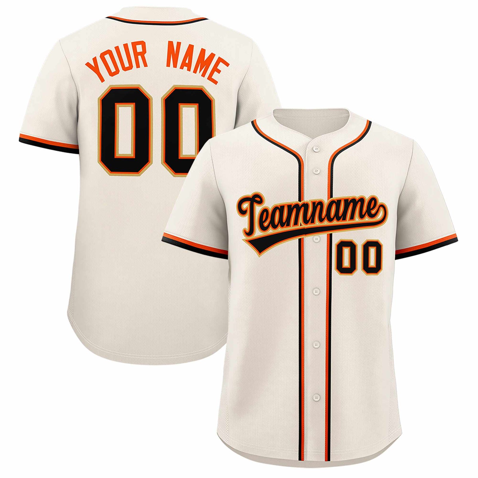 Custom Cream Classic Style Authentic Baseball Jersey