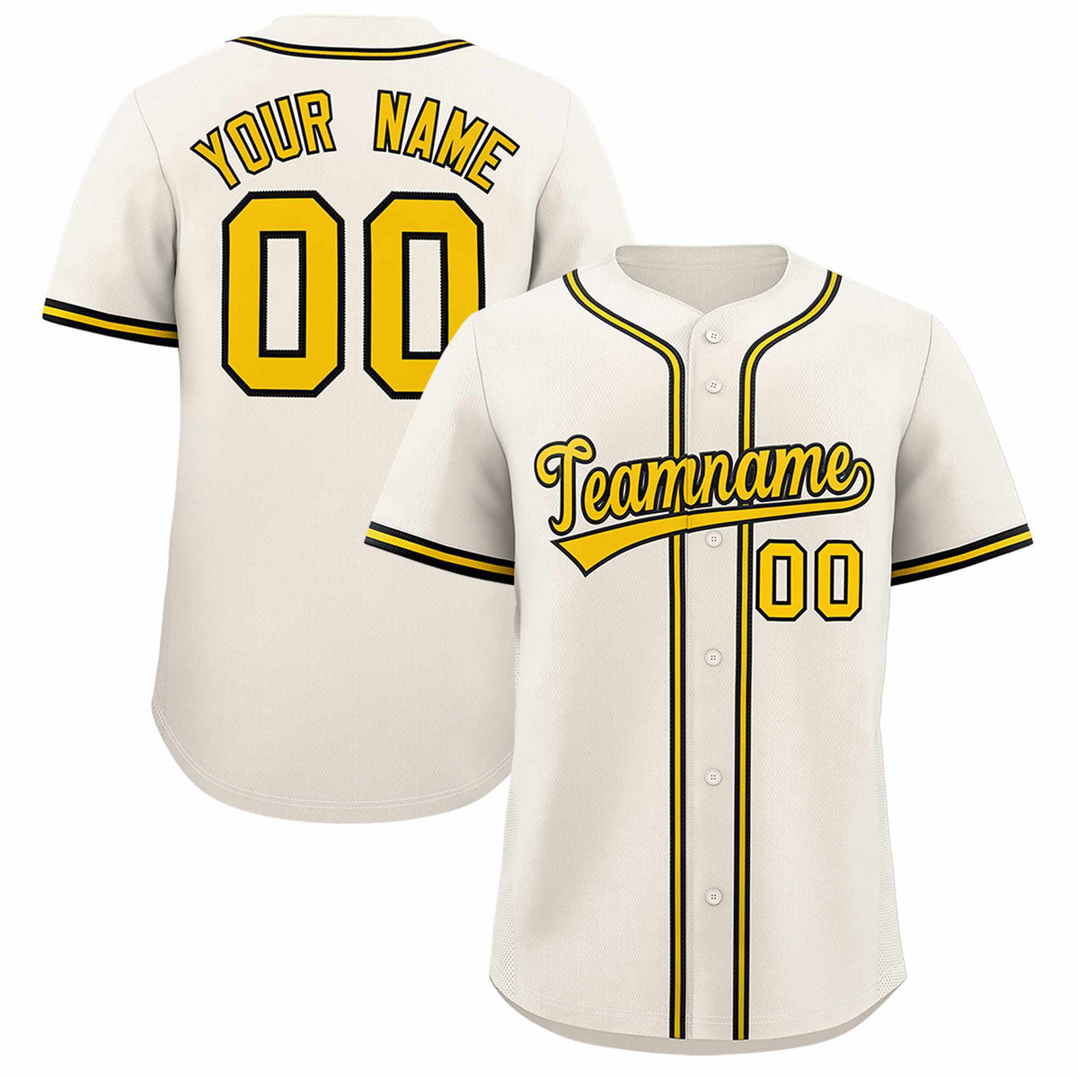 Custom Cream Classic Style Authentic Baseball Jersey