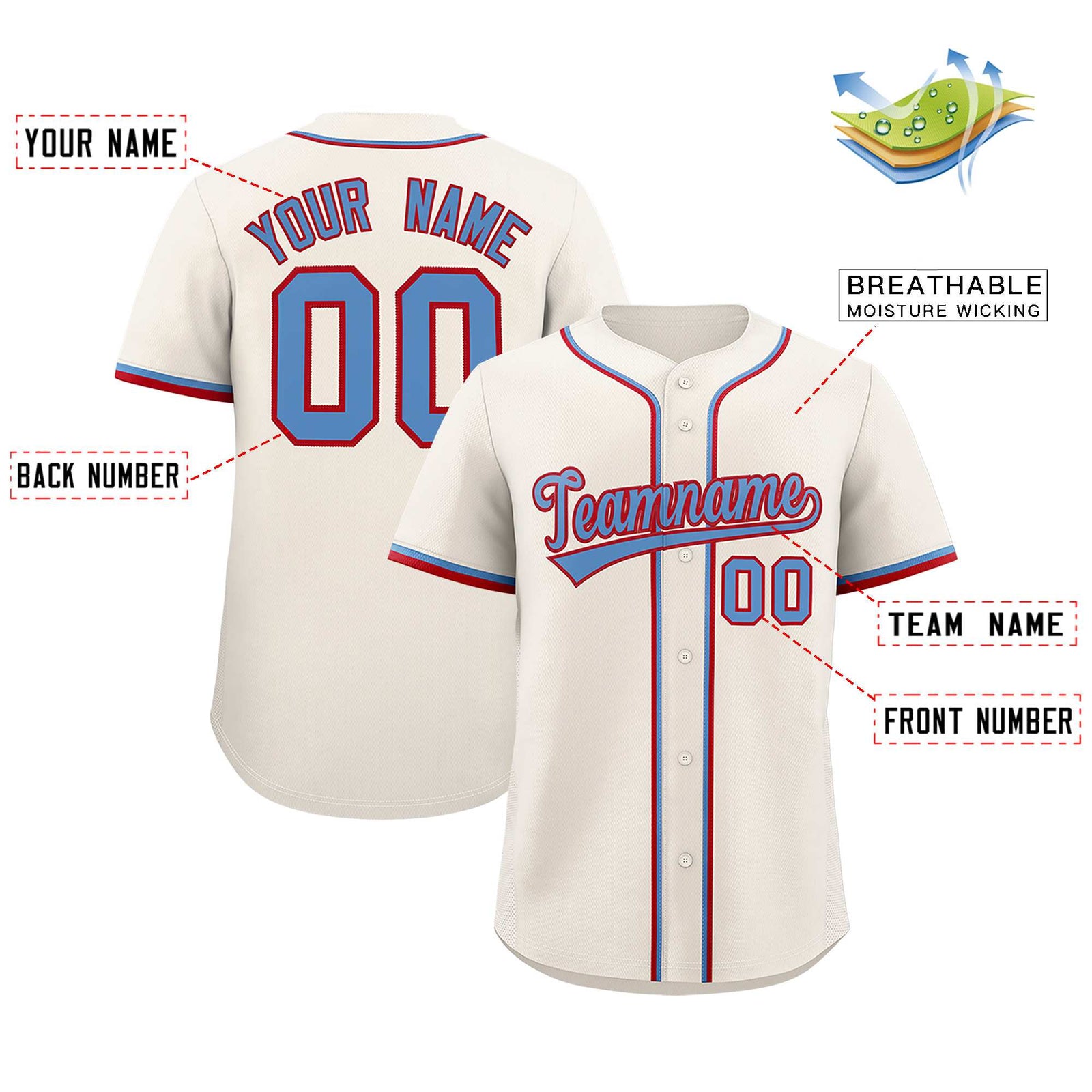 Custom Cream Classic Style Authentic Baseball Jersey