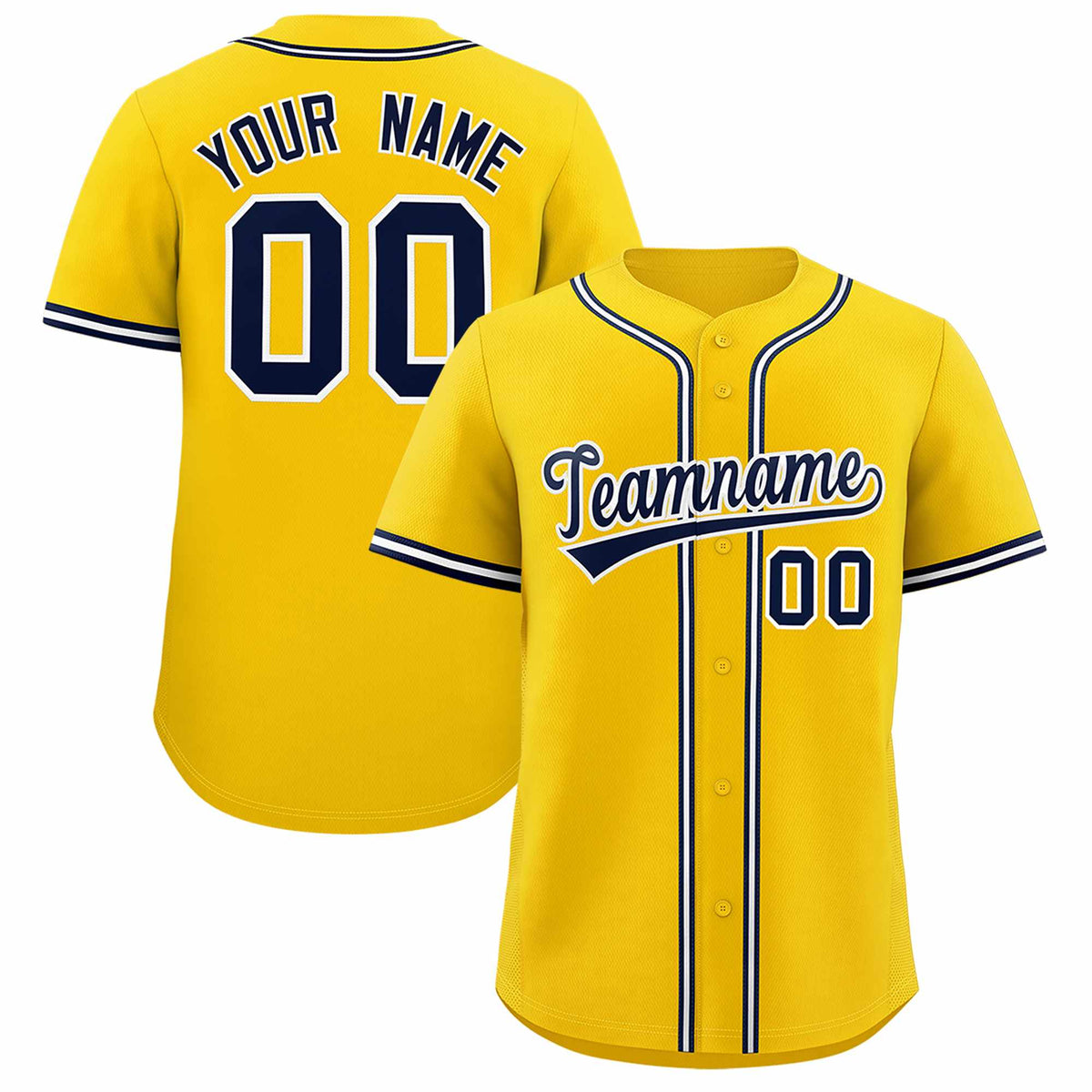 Custom Gold Classic Style Authentic Baseball Jersey